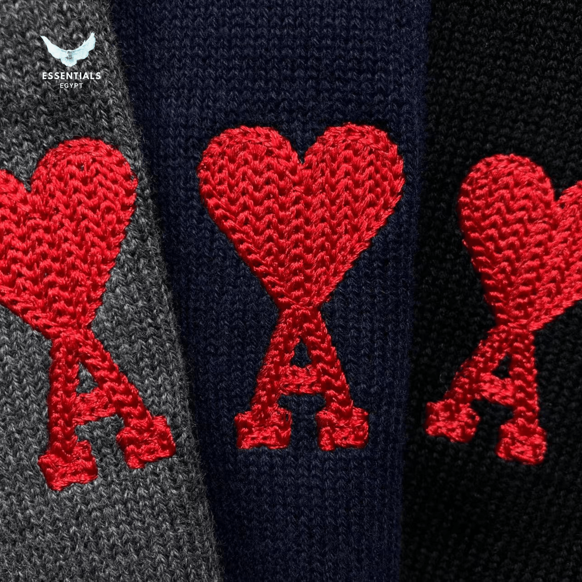 AMI Paris Sweatshirt – Zip - Up Minimal Logo - ESSENTIALS EGYPT