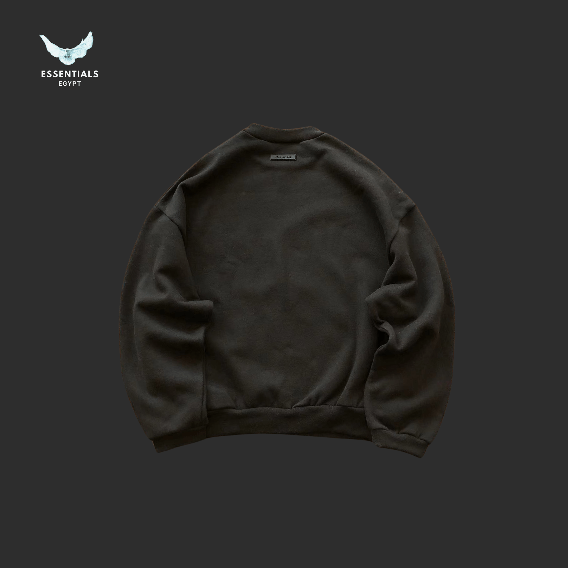 Essentials Sweatshirt – Classic Black & Cream - ESSENTIALS EGYPT