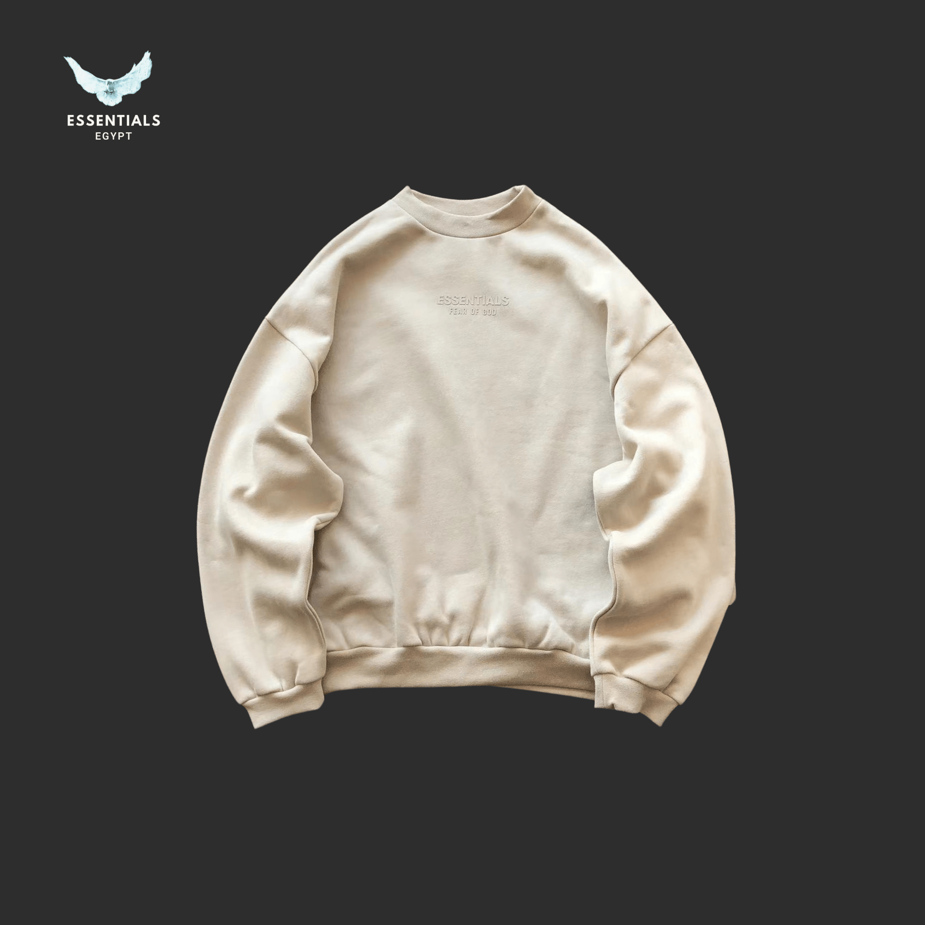 Essentials Sweatshirt – Classic Black & Cream - ESSENTIALS EGYPT