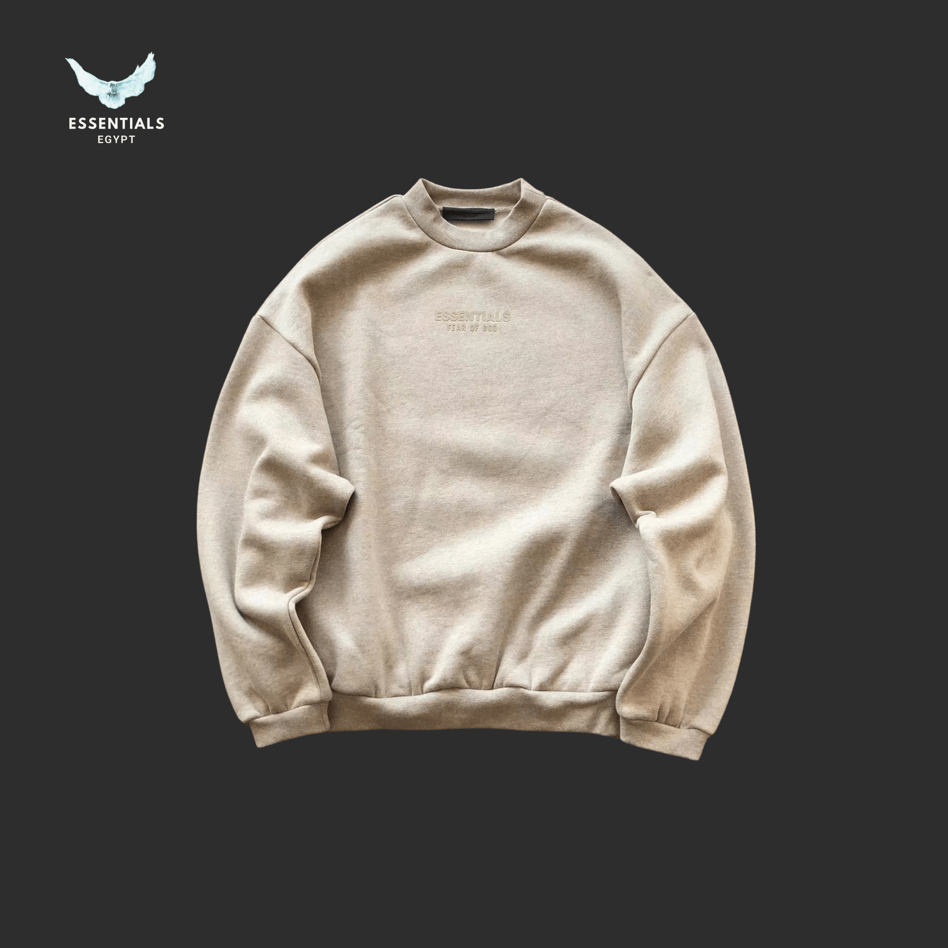 Essentials Sweatshirt – Classic Black & Cream - ESSENTIALS EGYPT