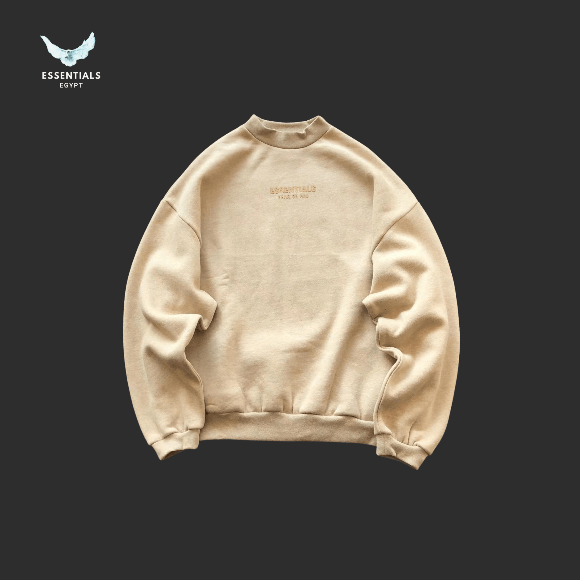 Essentials Sweatshirt – Classic Black & Cream - ESSENTIALS EGYPT