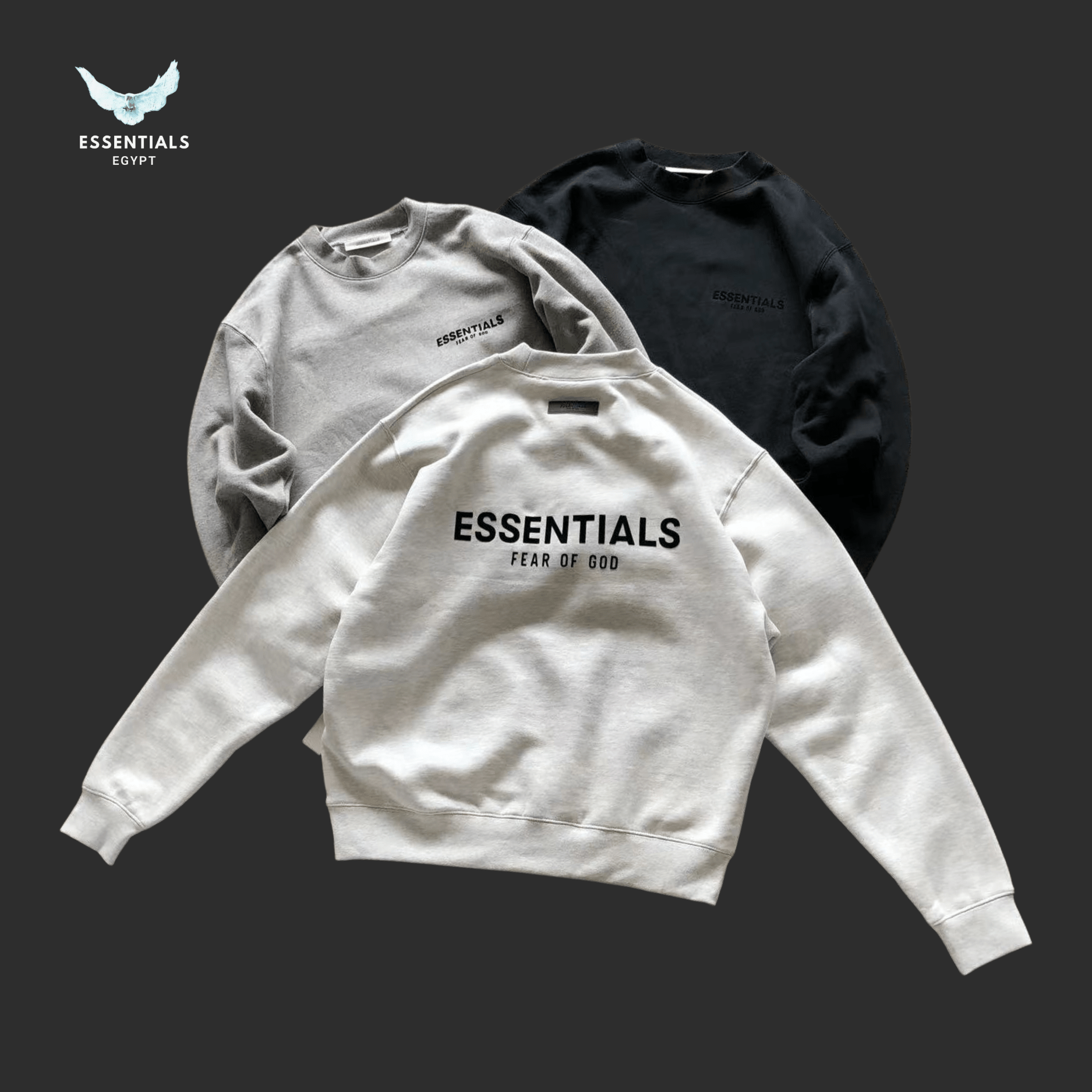 Essentials Crewneck – Bold Logo Edition - ESSENTIALS EGYPT