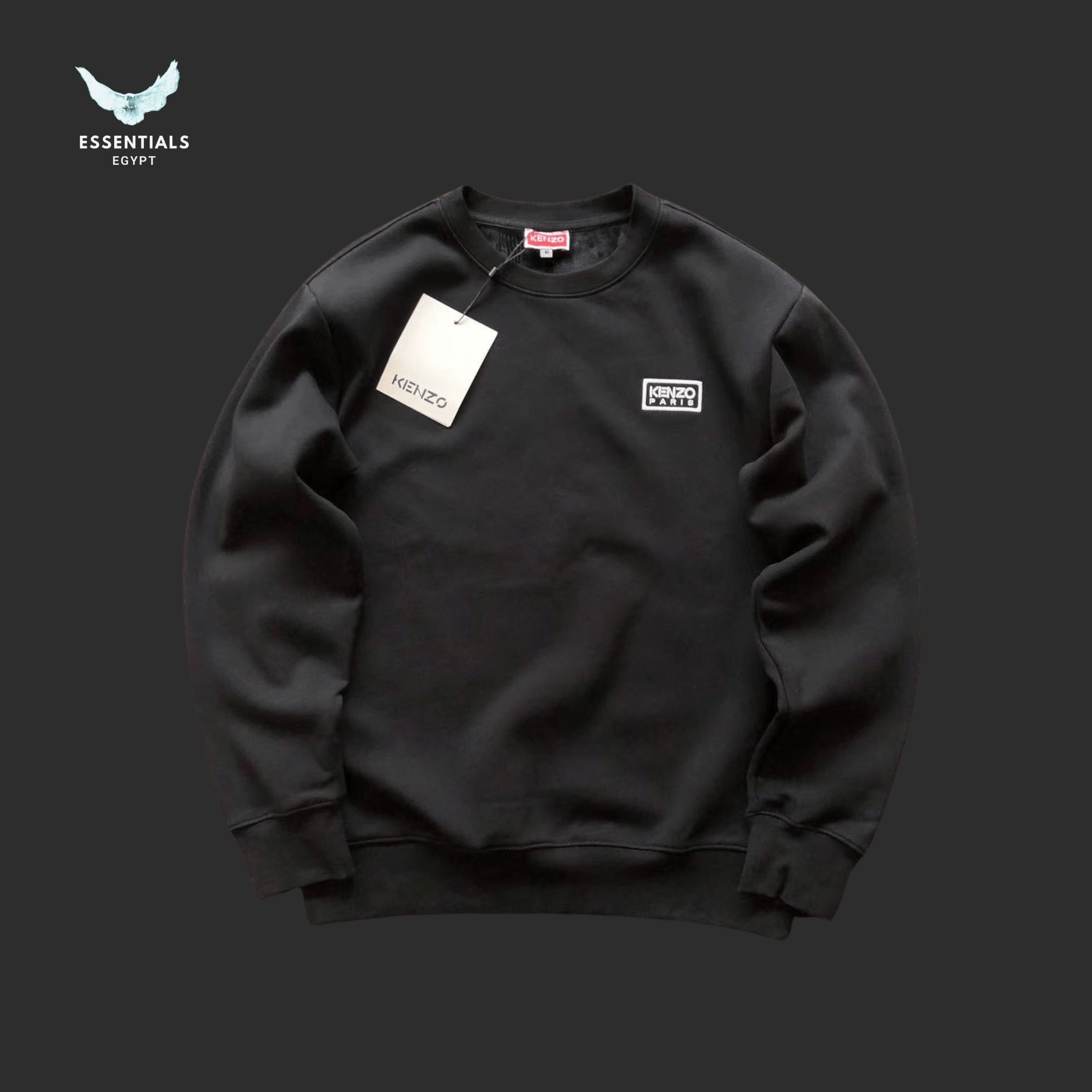 Kenzo Paris Logo Sweater – Black - ESSENTIALS EGYPT