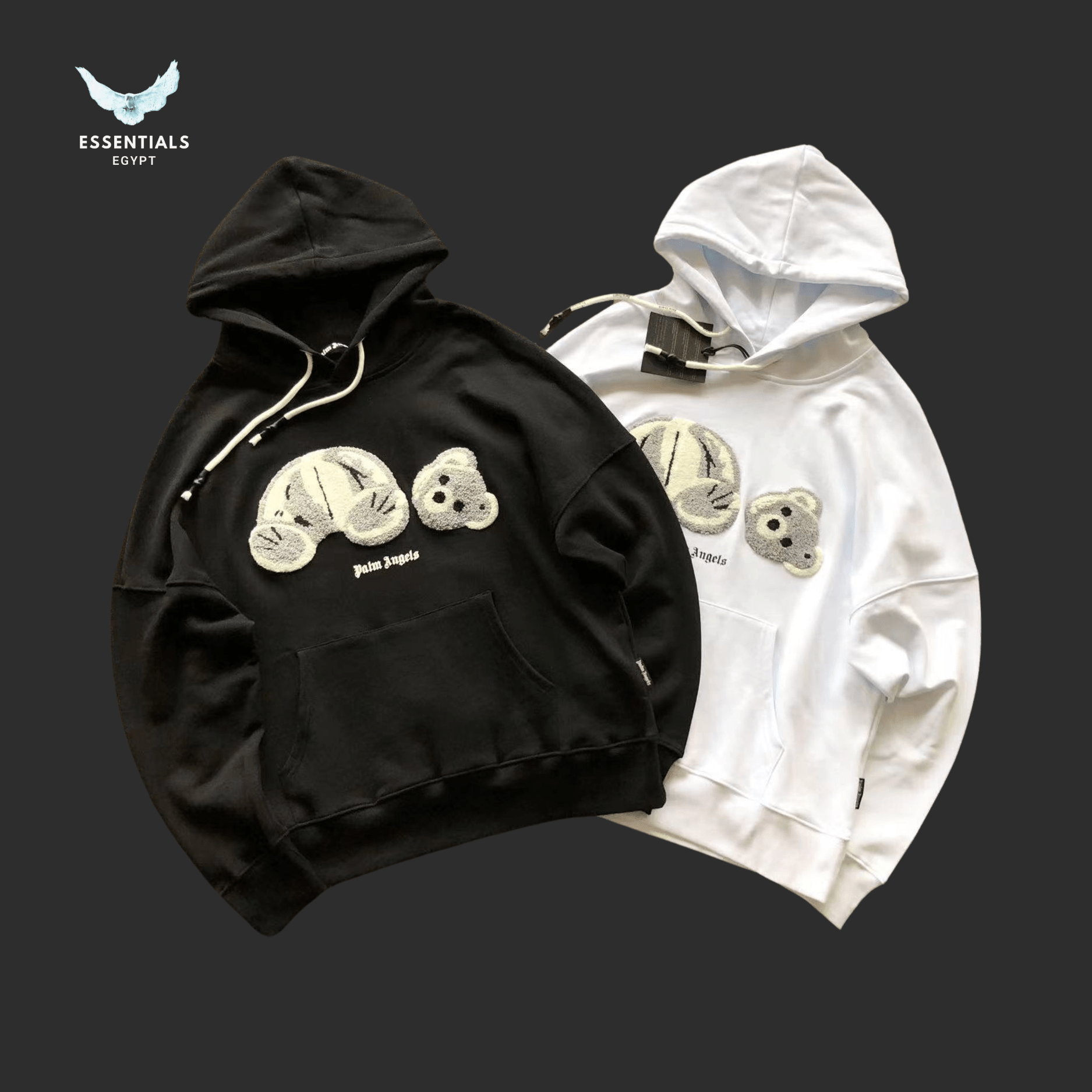 Palm Angels Hoodie – Gothic Logo Graphic - ESSENTIALS EGYPT