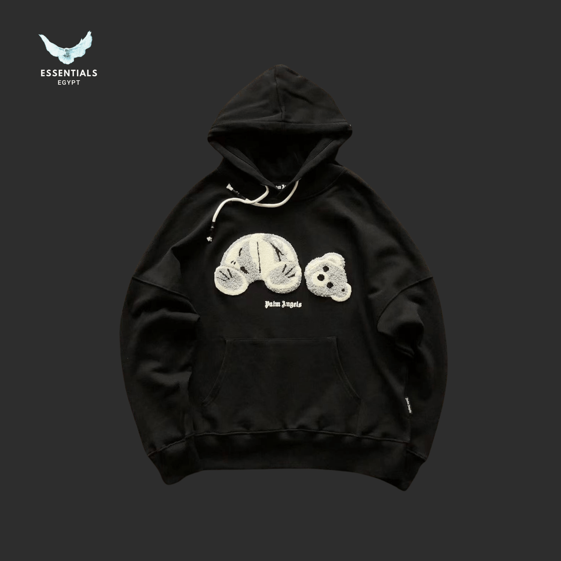 Palm Angels Hoodie – Gothic Logo Graphic - ESSENTIALS EGYPT