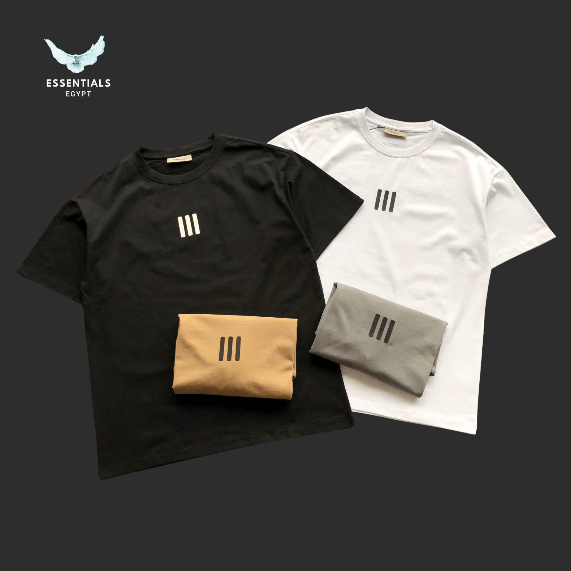 Essentials T-Shirt – Raised Rubber Print - ESSENTIALS EGYPT