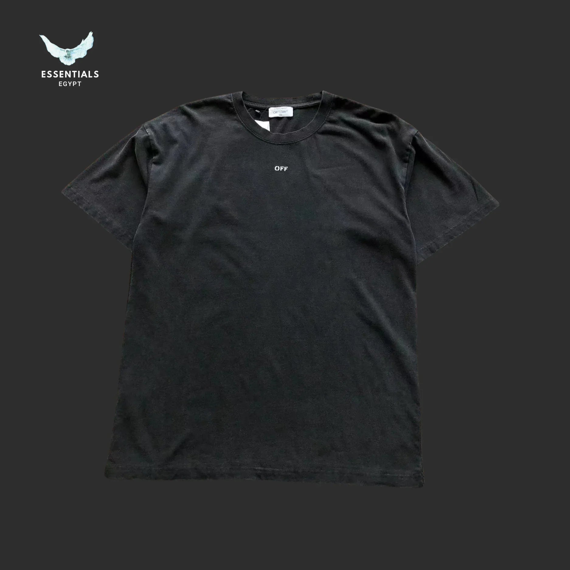 Off - White Blue Arrows Graphic Tee – Black/White - ESSENTIALS EGYPT