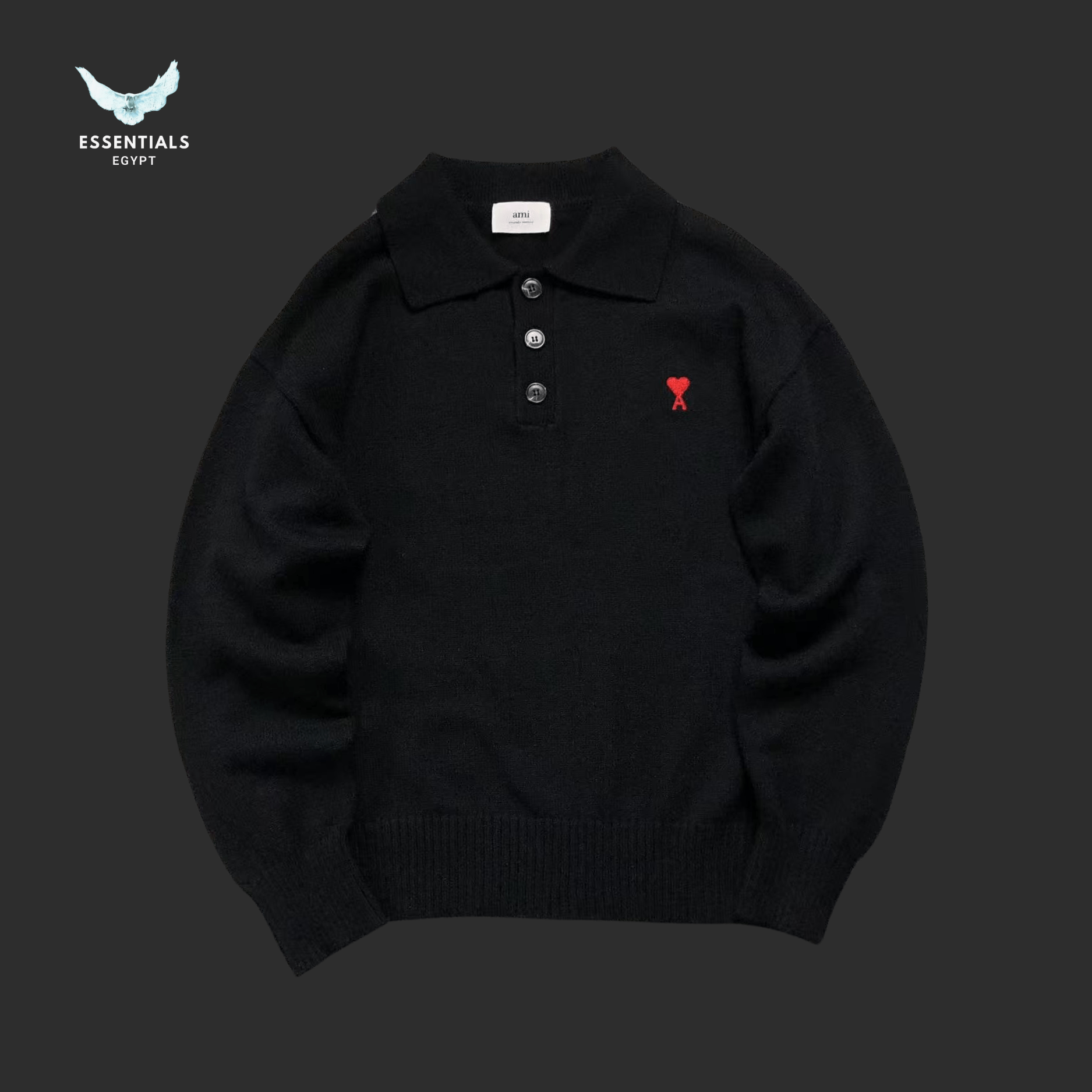 AMI Paris Sweatshirt – Polo Edition Embroidered - ESSENTIALS EGYPT