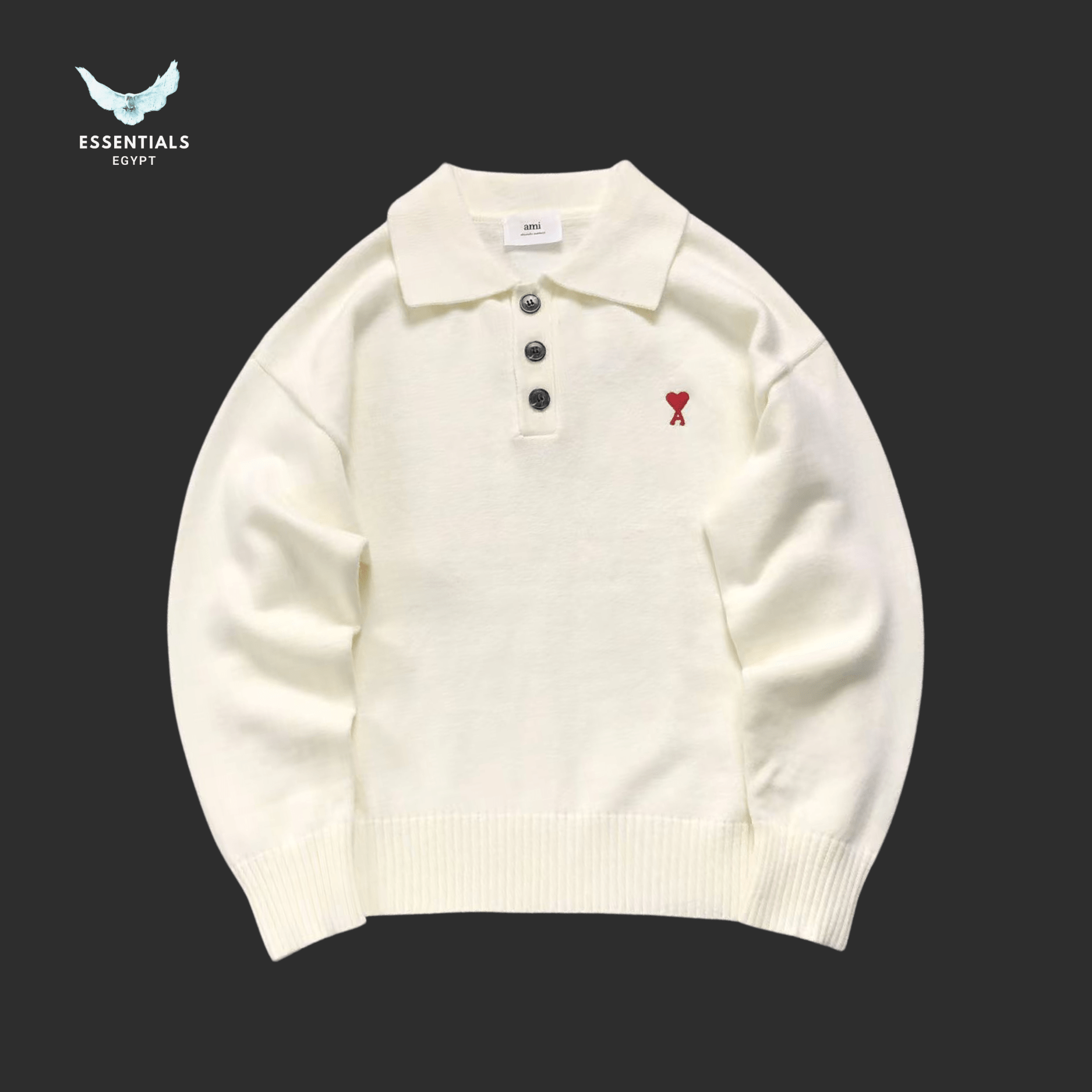 AMI Paris Sweatshirt – Polo Edition Embroidered - ESSENTIALS EGYPT
