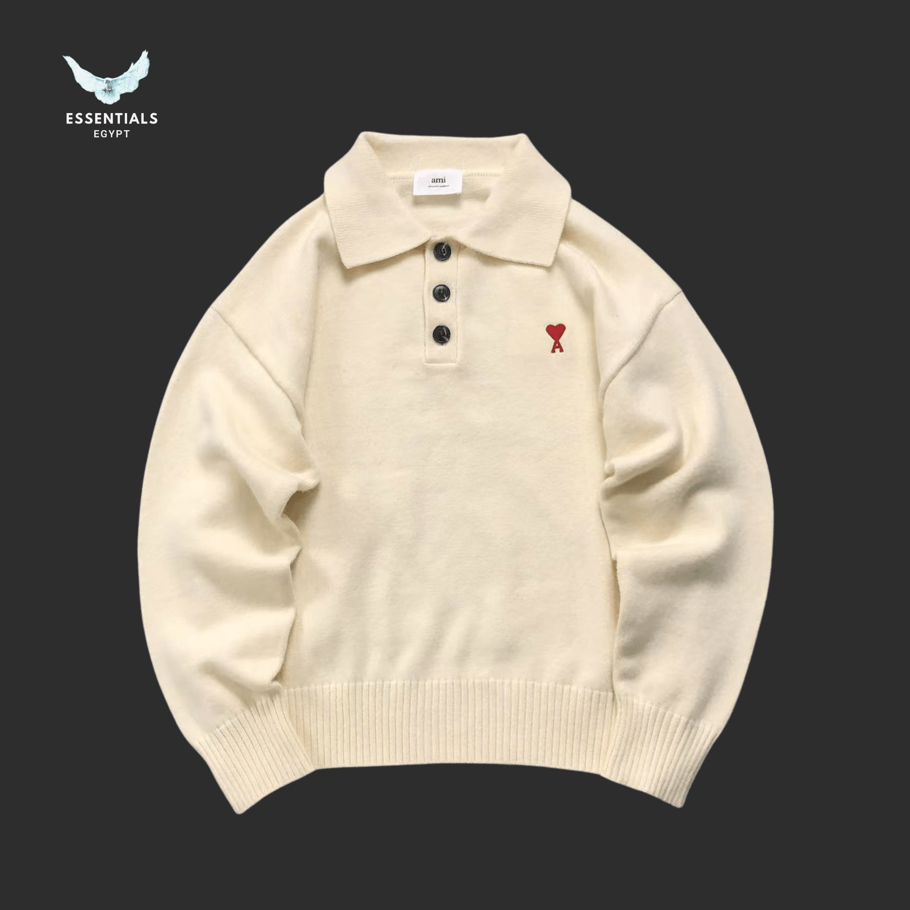 AMI Paris Sweatshirt – Polo Edition Embroidered - ESSENTIALS EGYPT