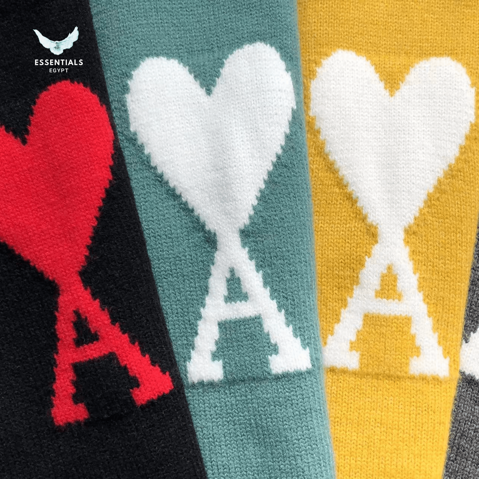 AMI Paris Polo Sweatshirt – Embroidered Heart - ESSENTIALS EGYPT