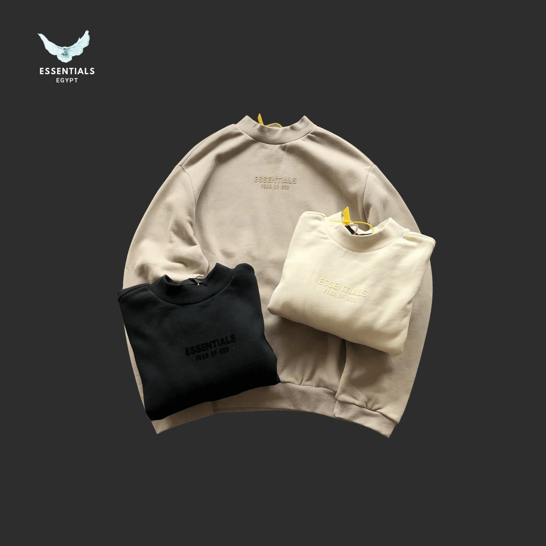 Essentials Sweater – Minimal Logo Crew - ESSENTIALS EGYPT