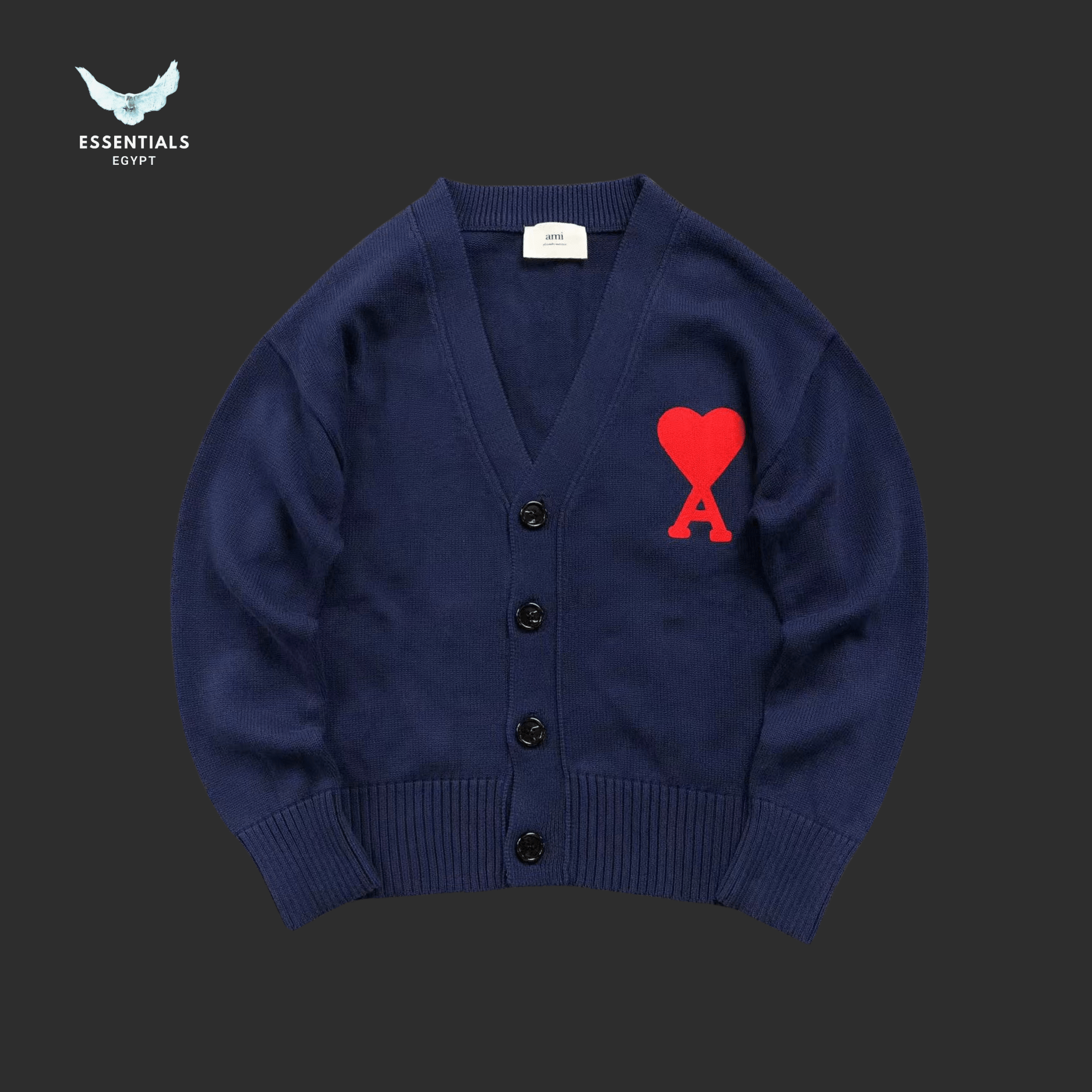 AMI Paris Sweatshirt – Crew Fit Multi Logo - ESSENTIALS EGYPT