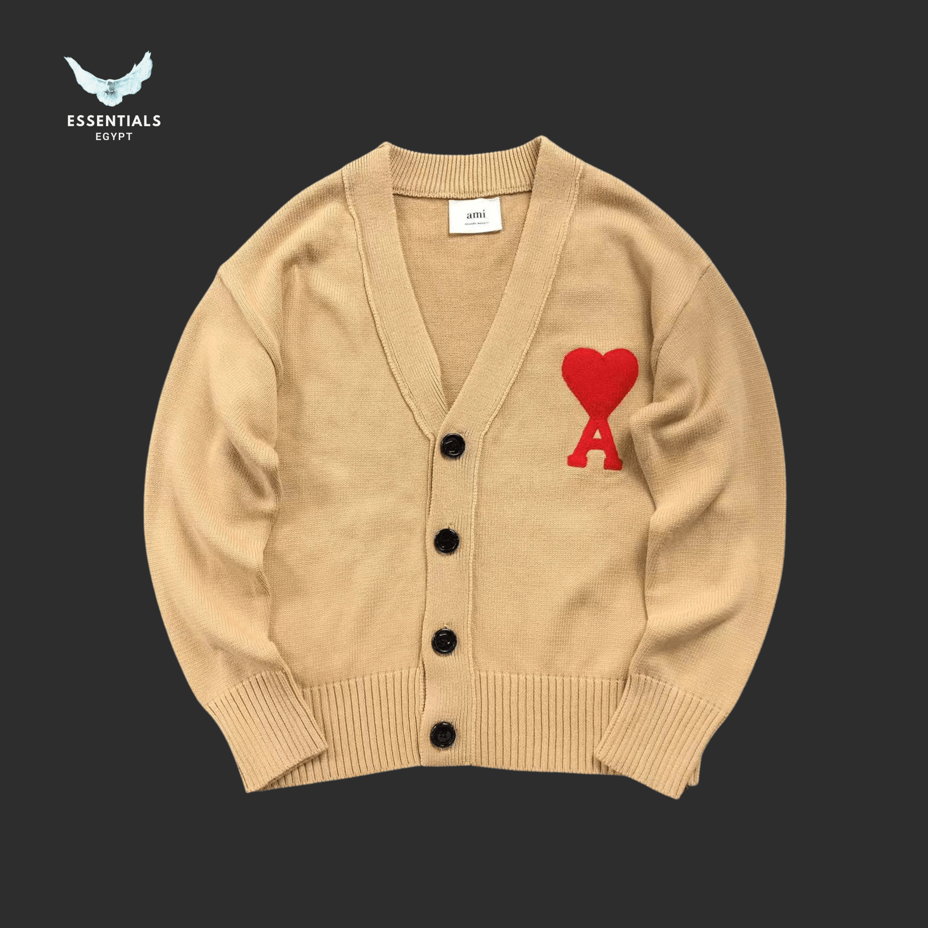 AMI Paris Sweatshirt – Crew Fit Multi Logo - ESSENTIALS EGYPT