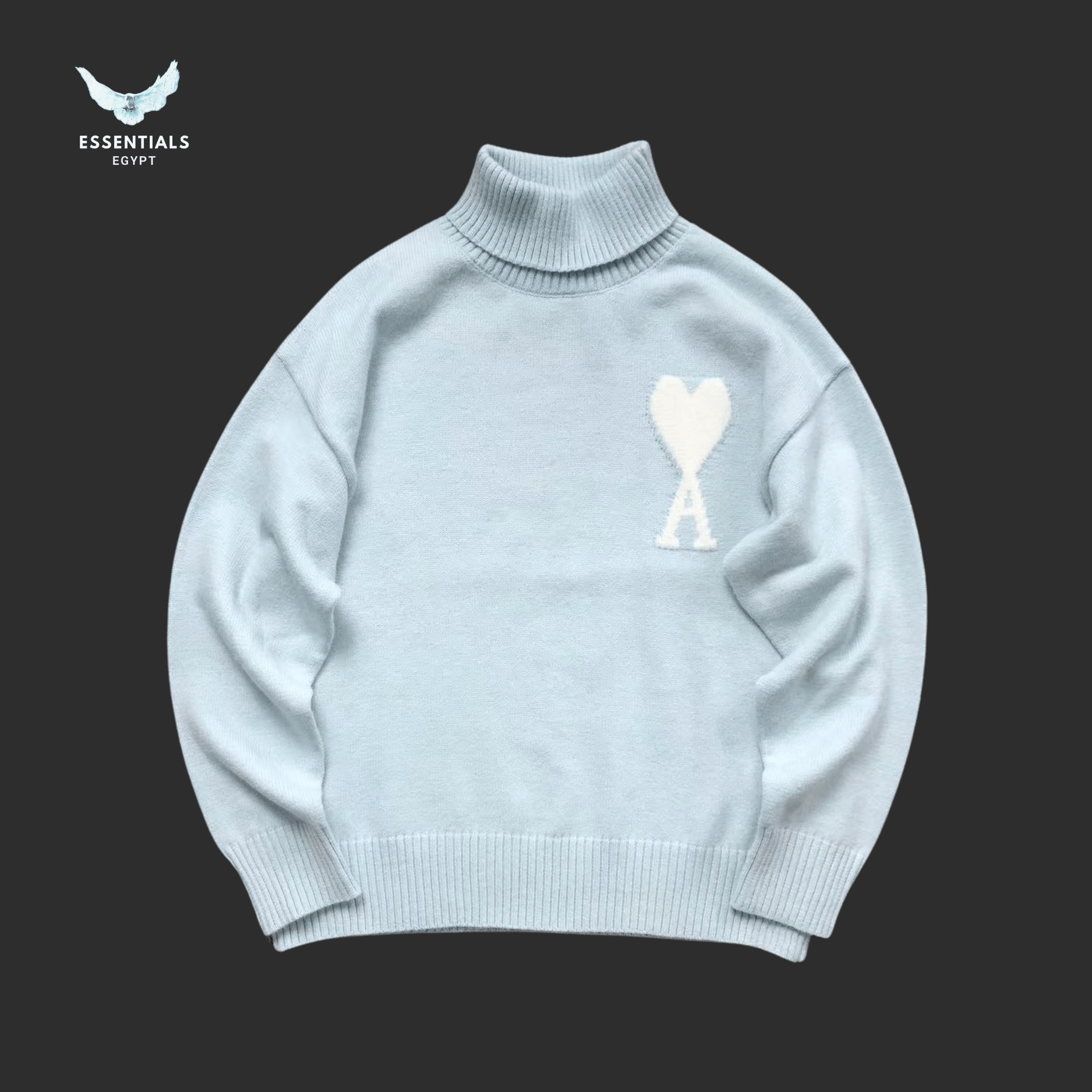 AMI Paris Sweatshirt – Soft Knit Pastel Heart - ESSENTIALS EGYPT