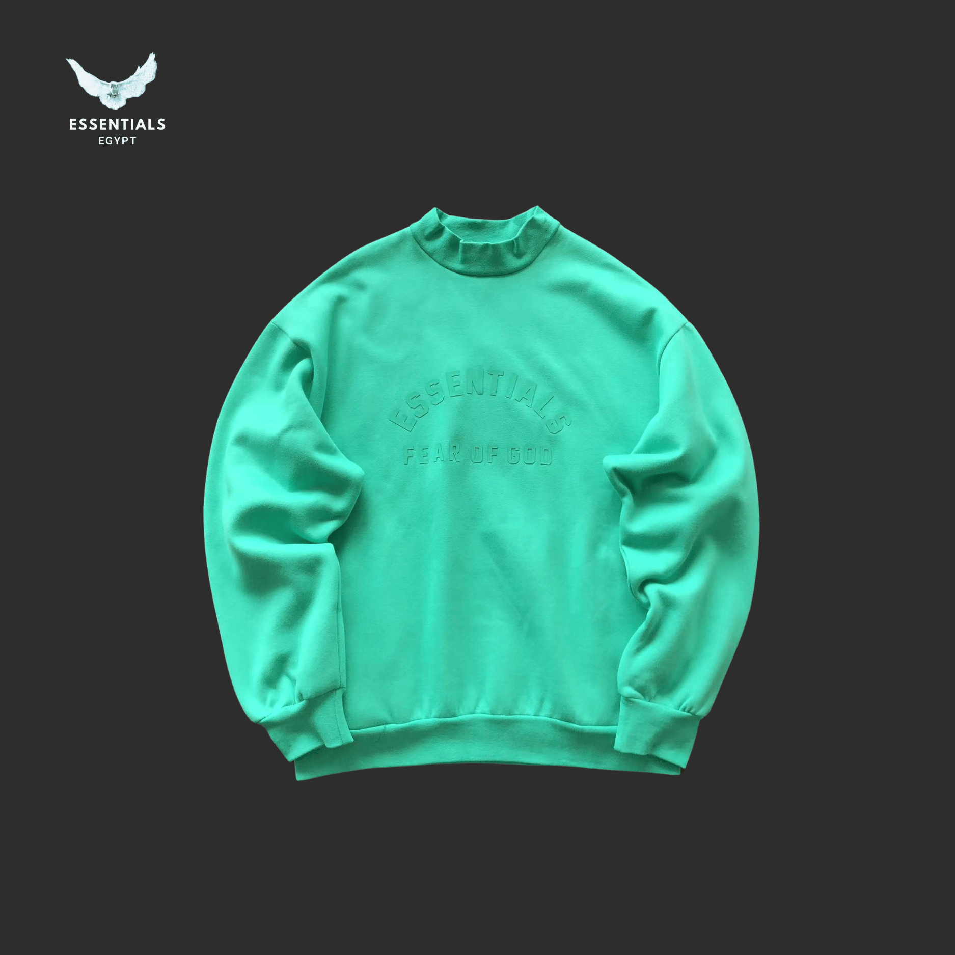 Essentials Sweater – Mint Logo Crew - ESSENTIALS EGYPT