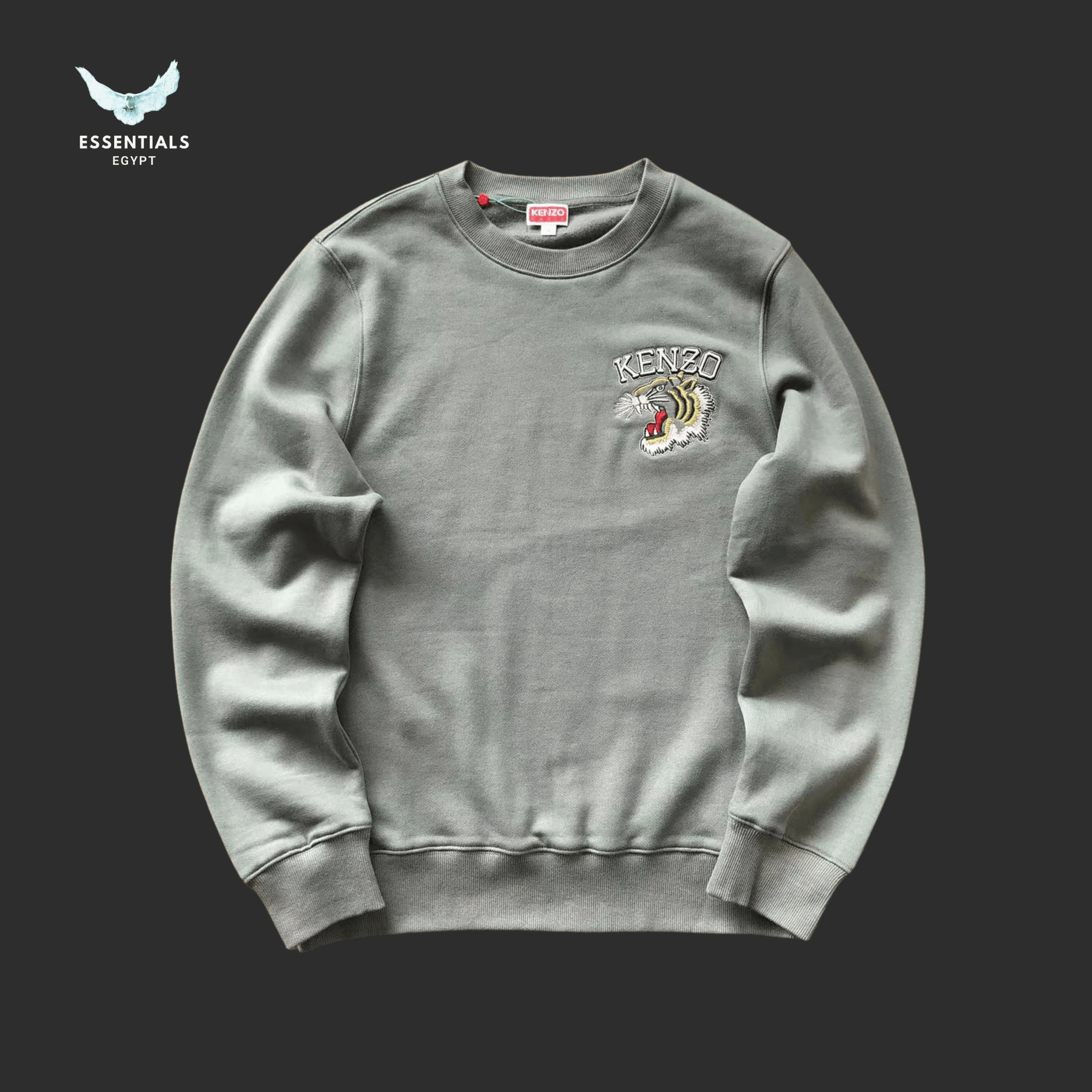 Kenzo Mini Tiger Patch Sweater – Black, Pink & Green - ESSENTIALS EGYPT