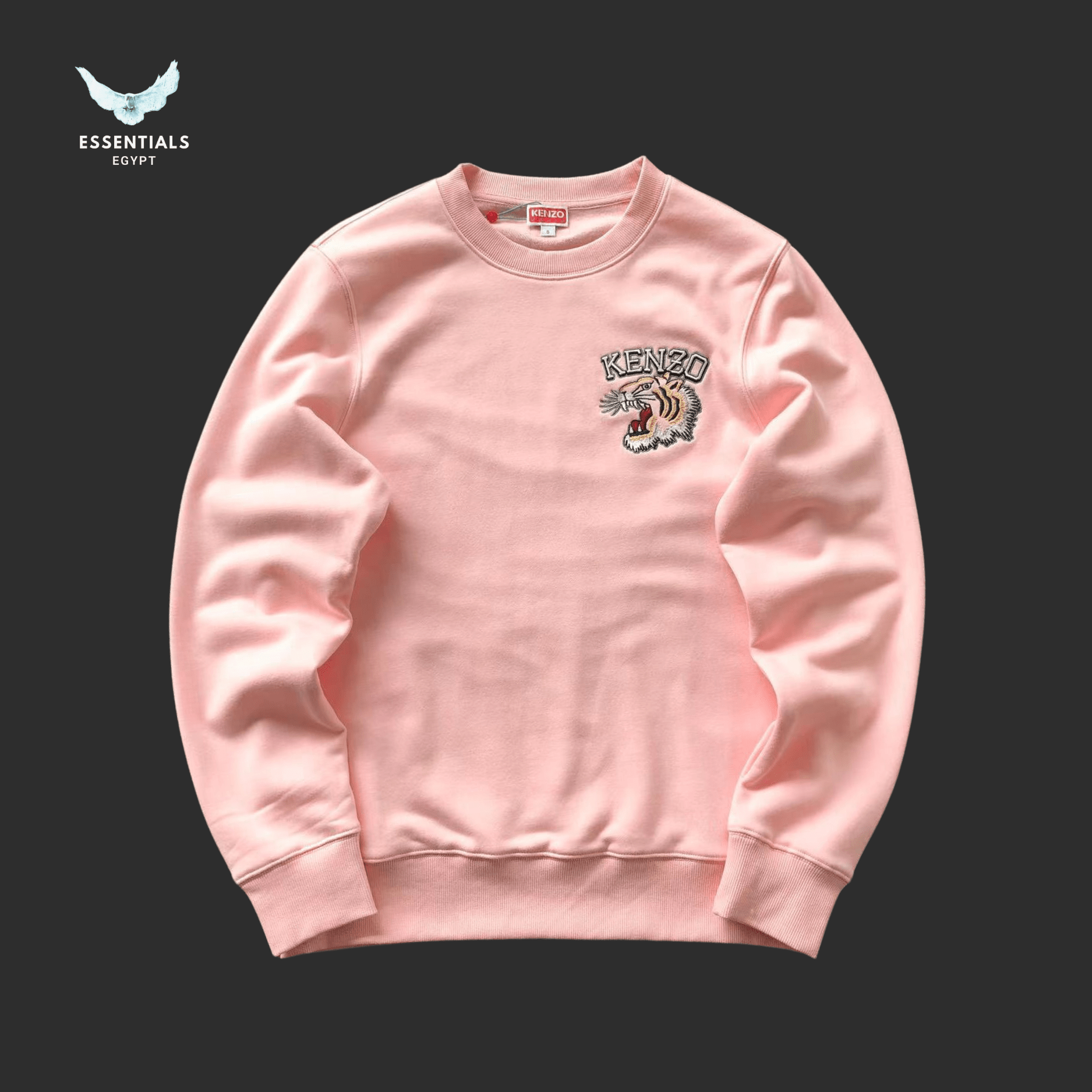 Kenzo Mini Tiger Patch Sweater – Black, Pink & Green - ESSENTIALS EGYPT