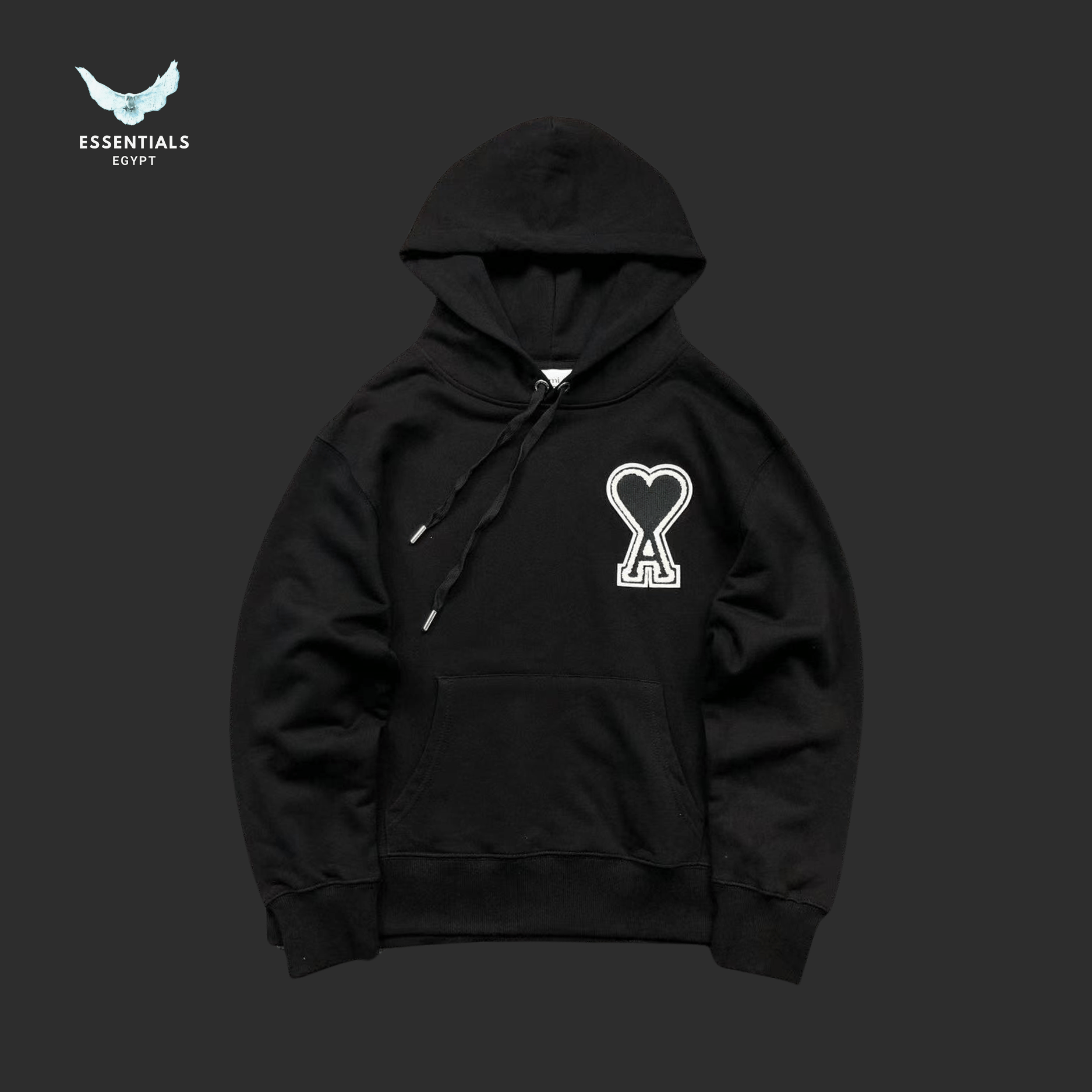 AMI Paris Hoodie – Heart Logo - ESSENTIALS EGYPT