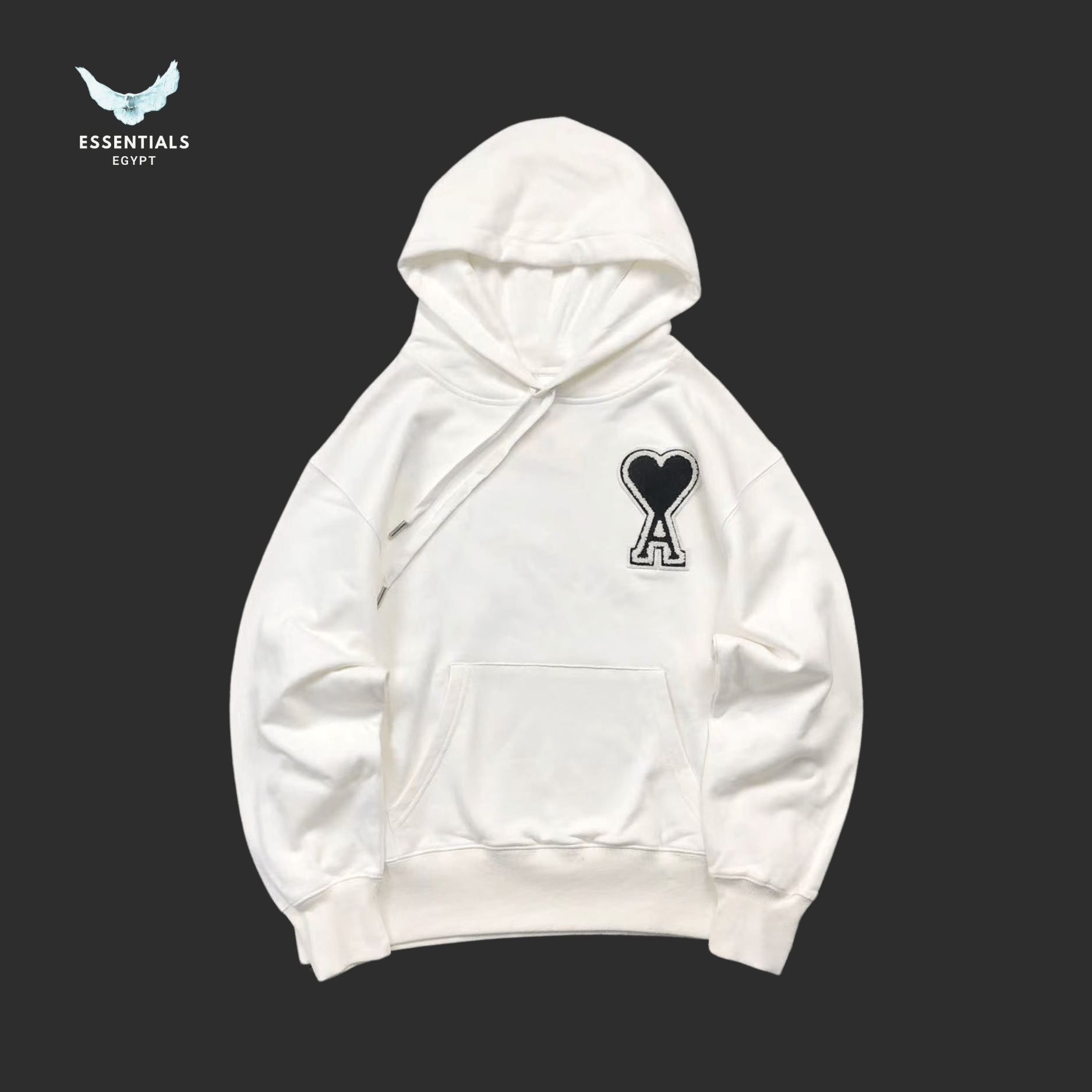 AMI Paris Hoodie – Heart Logo - ESSENTIALS EGYPT