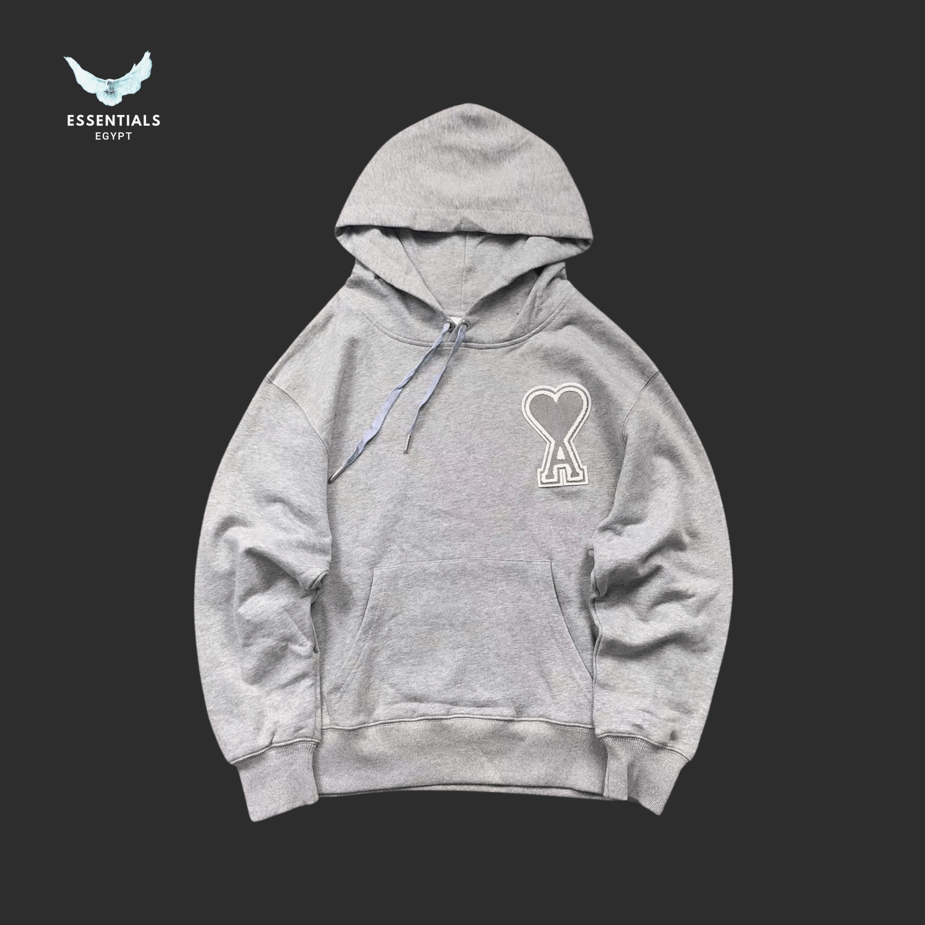 AMI Paris Hoodie – Heart Logo - ESSENTIALS EGYPT