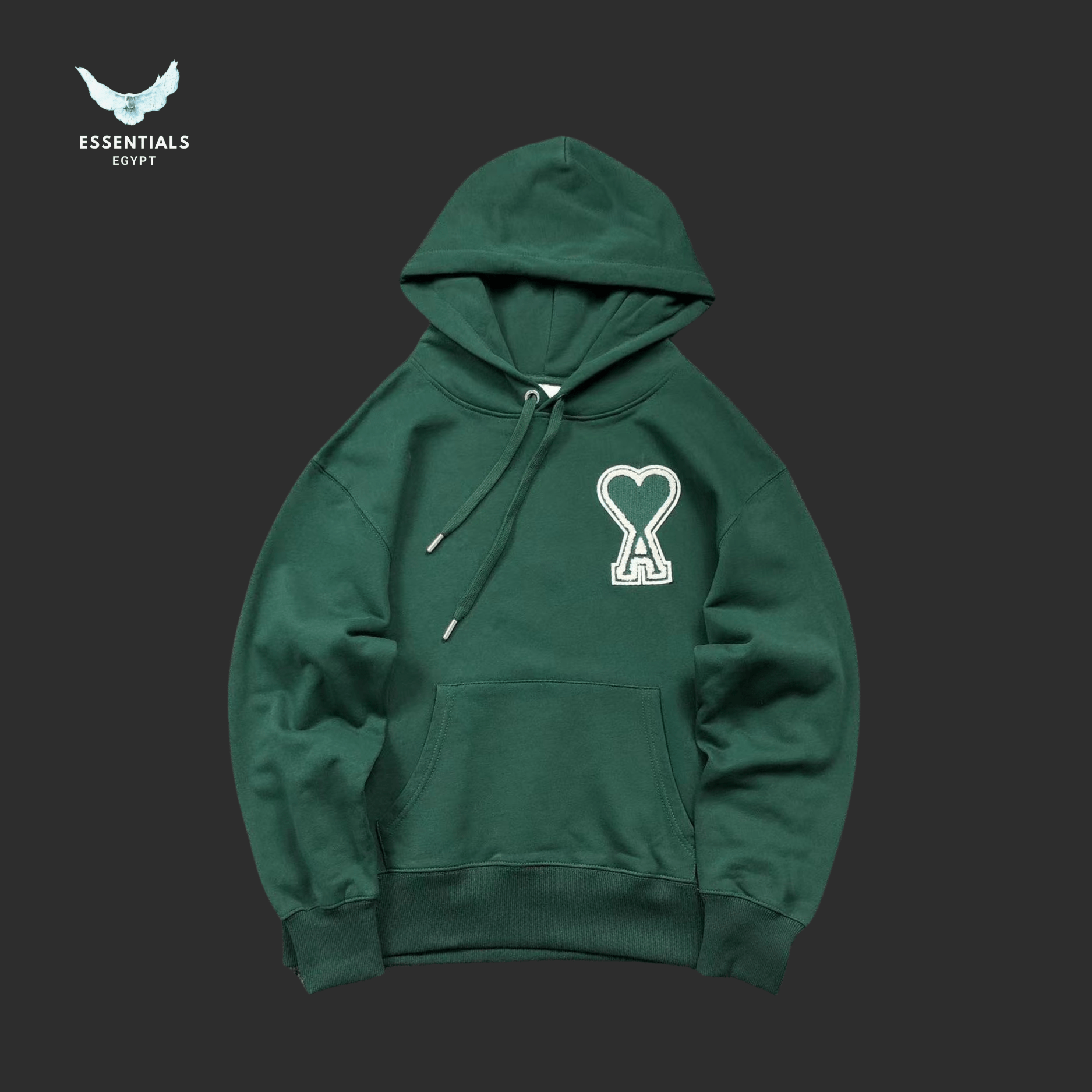 AMI Paris Hoodie – Heart Logo - ESSENTIALS EGYPT