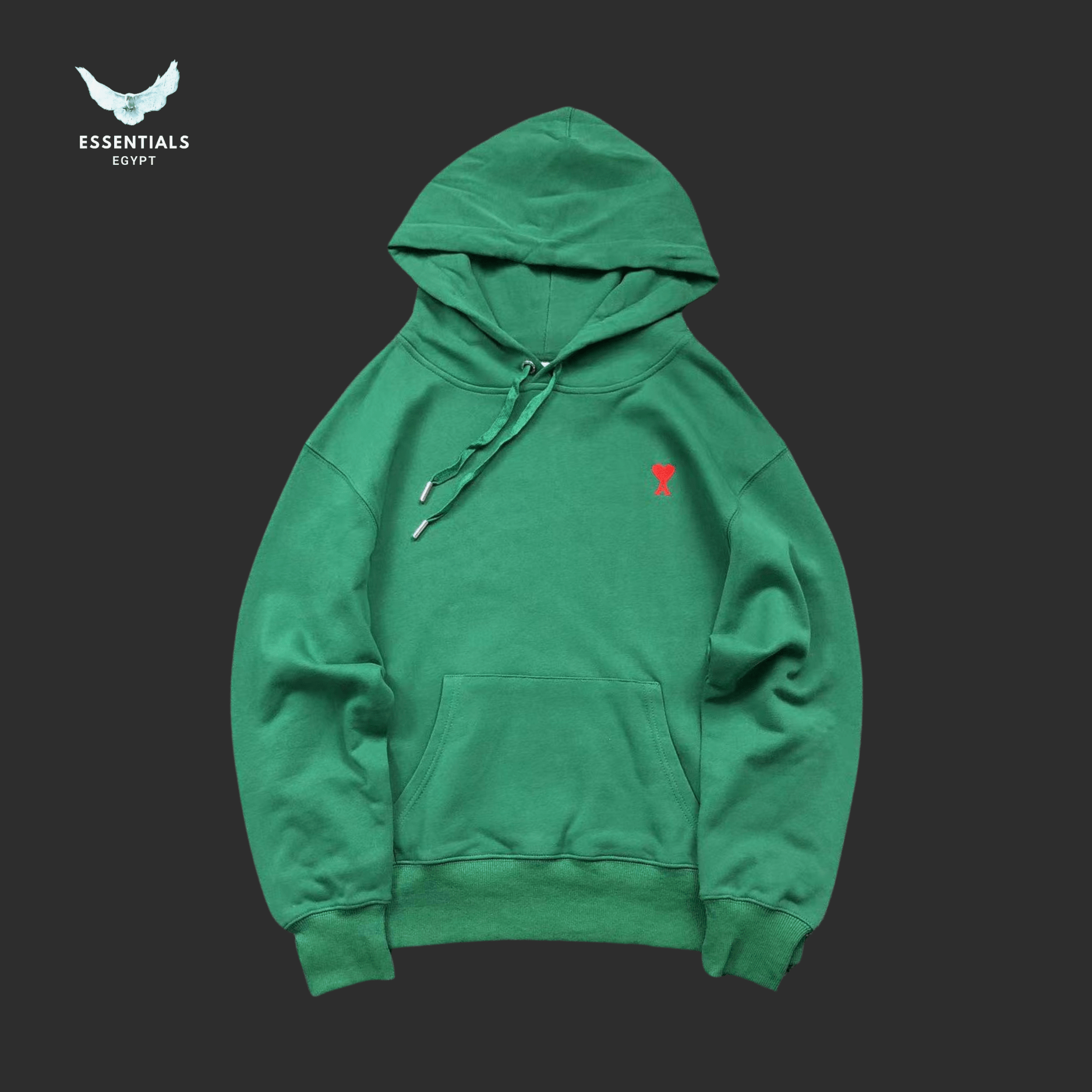 AMI Paris Hoodie – Heart Logo Fleece - ESSENTIALS EGYPT