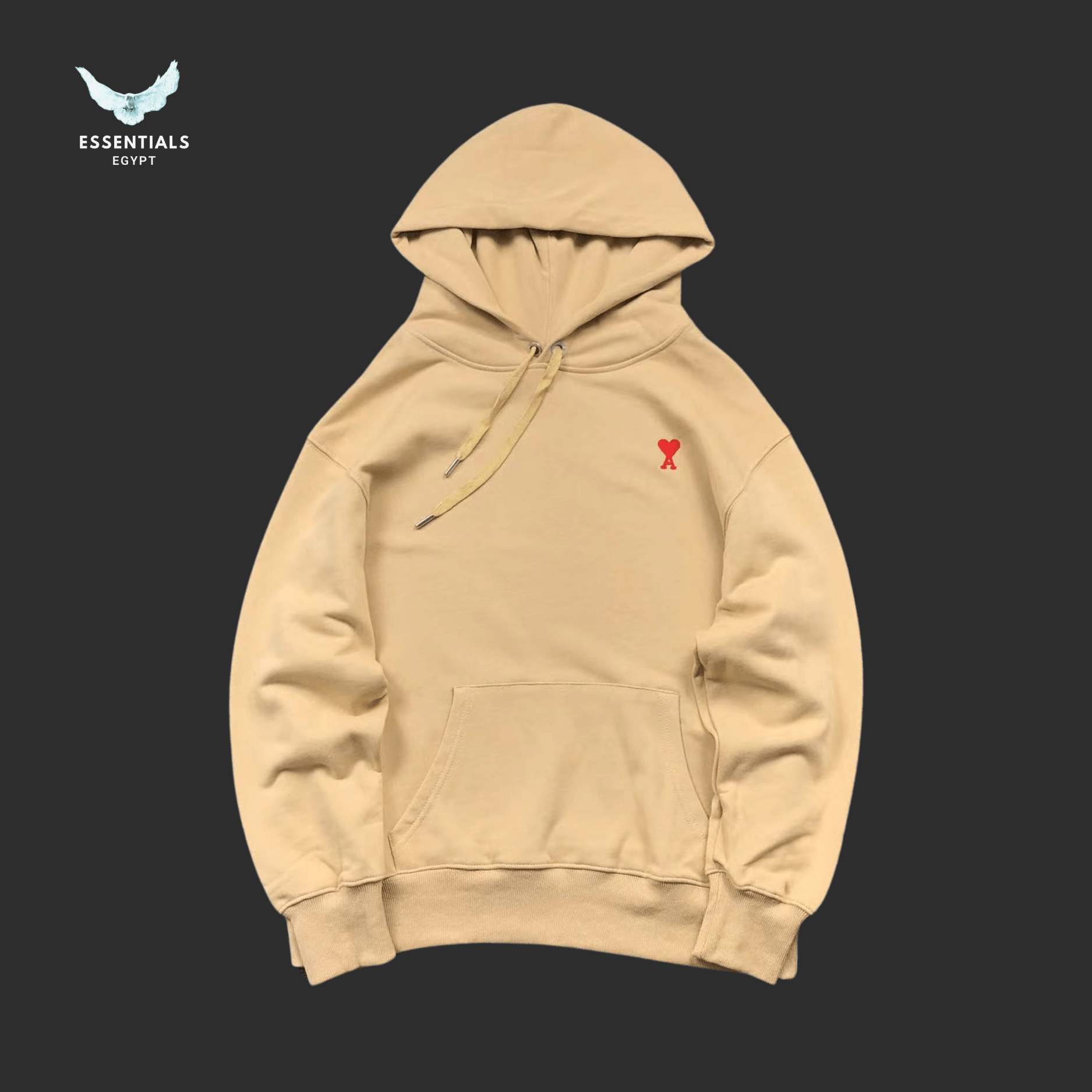 AMI Paris Hoodie – Heart Logo Fleece - ESSENTIALS EGYPT