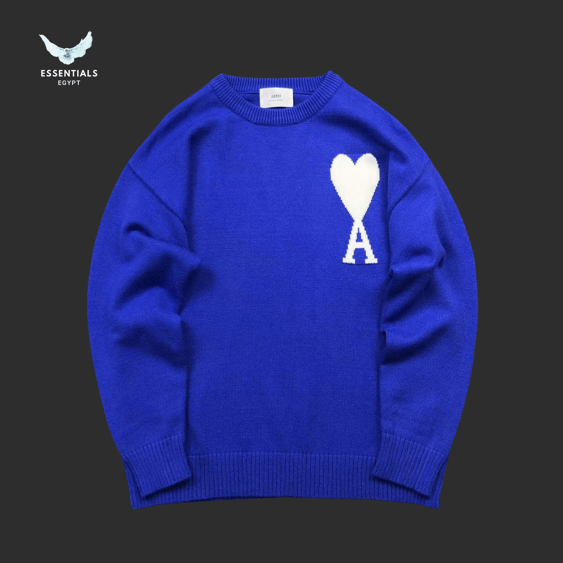 AMI Paris Sweatshirt – Oversized A Heart Print - ESSENTIALS EGYPT