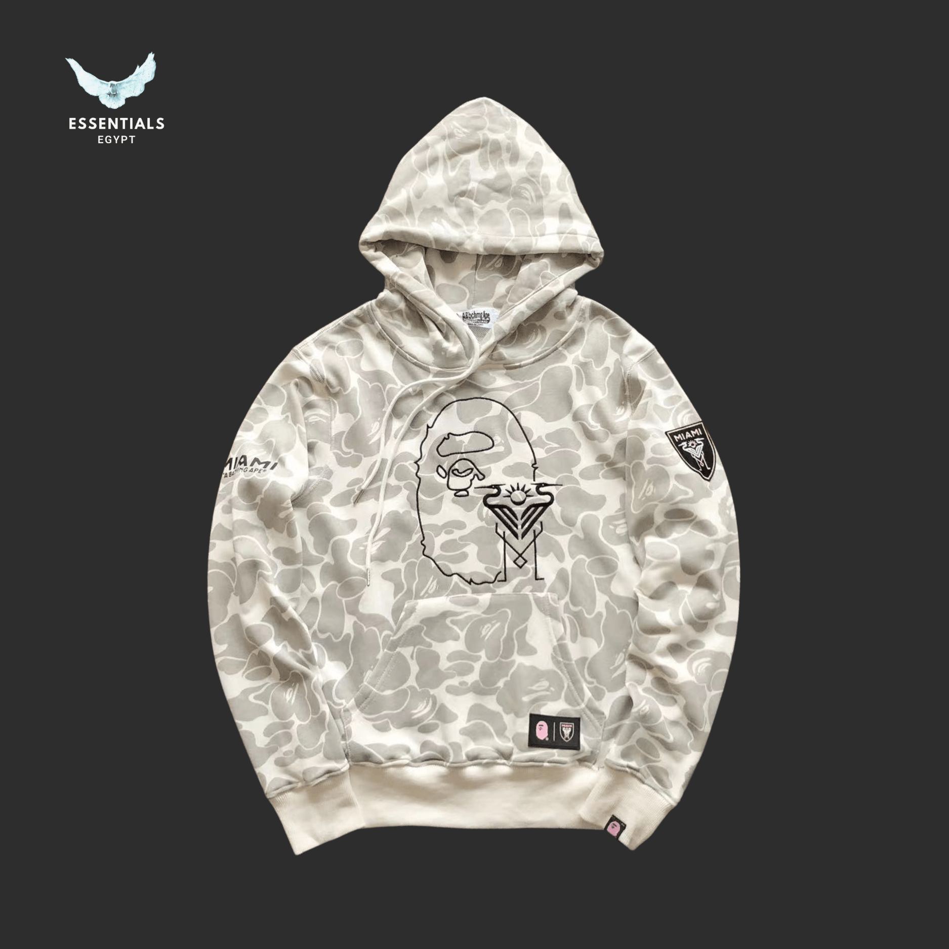 BAPE Doodle Ape Hoodie – Soft Camo - ESSENTIALS EGYPT