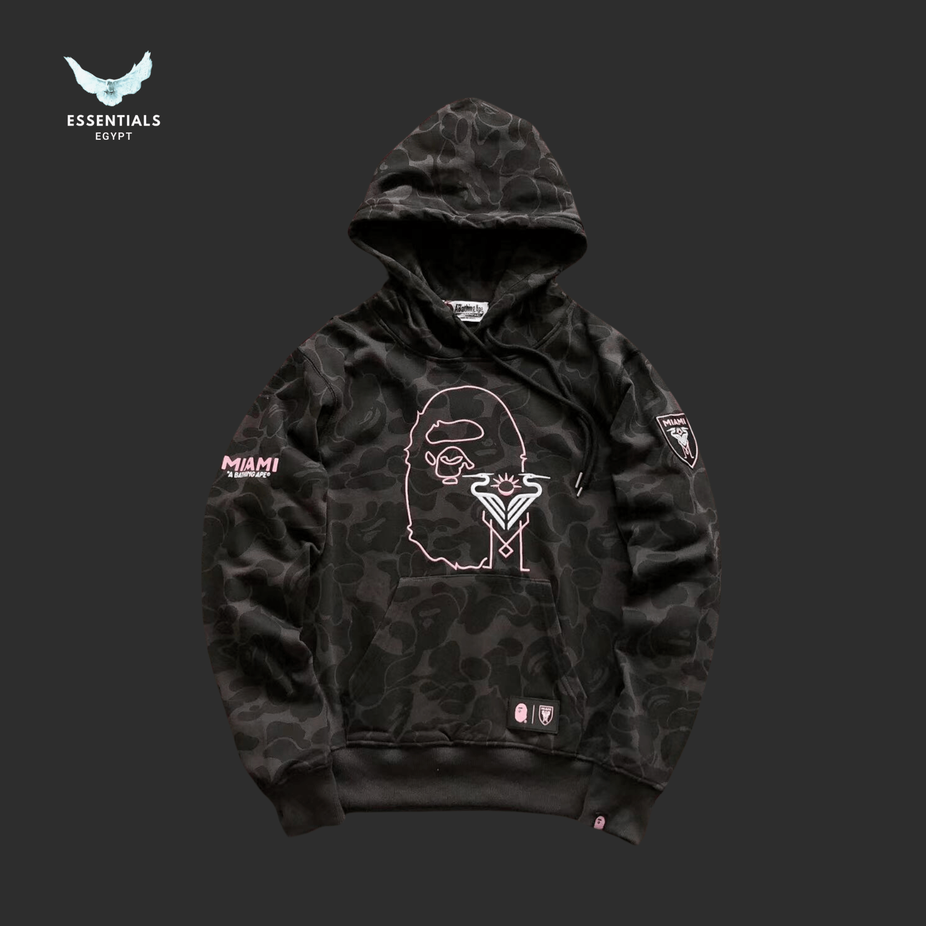BAPE Doodle Ape Hoodie – Soft Camo - ESSENTIALS EGYPT