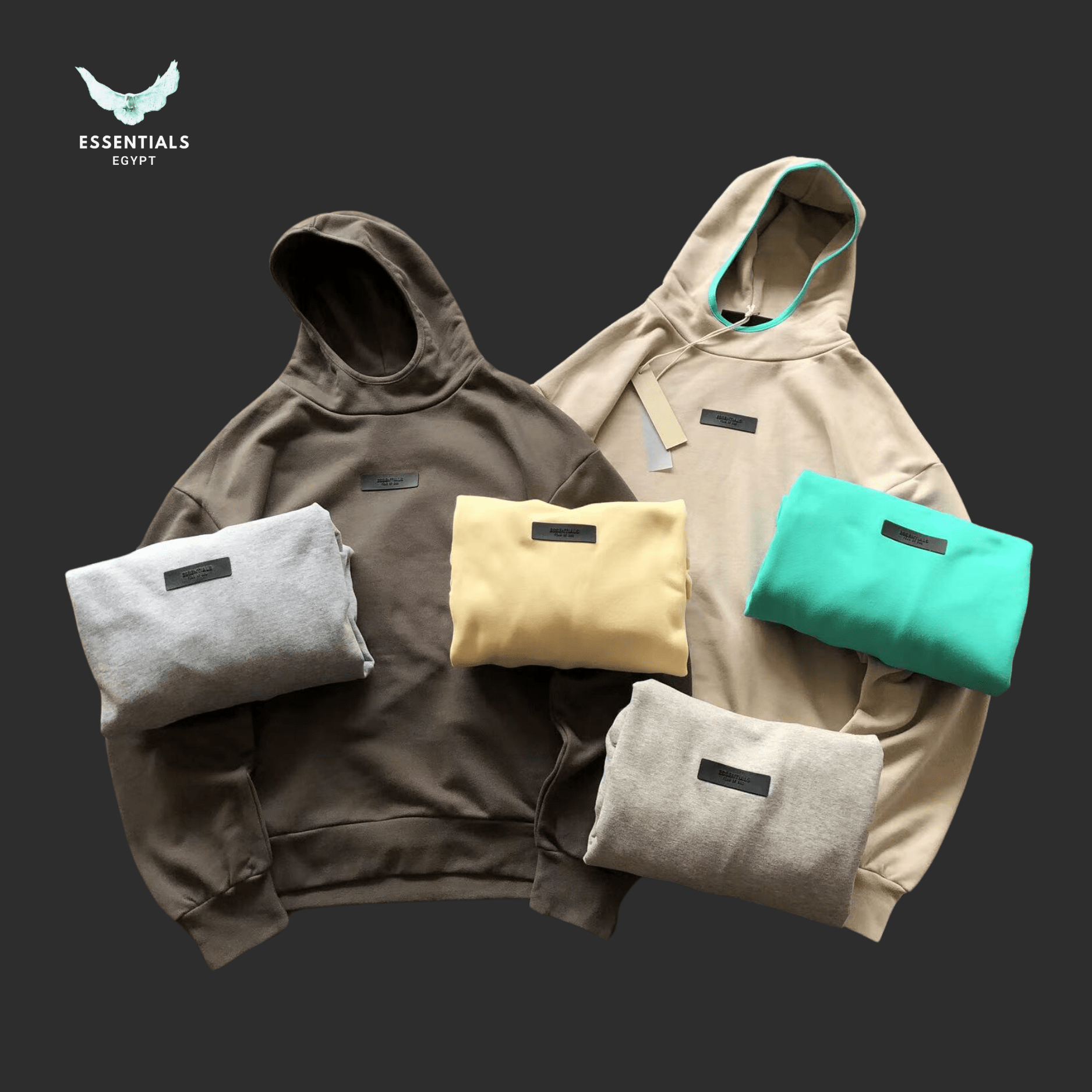 Essentials Hoodie – Washed Earth Drop - ESSENTIALS EGYPT