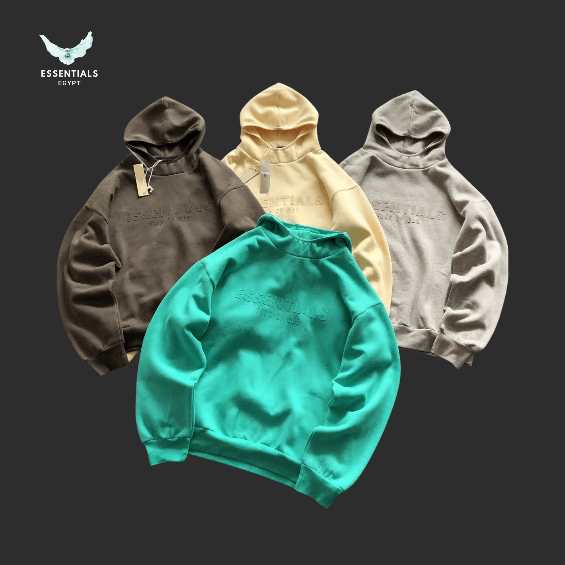 Essentials Fear of God Hoodie – Mixed Earth Tones - ESSENTIALS EGYPT