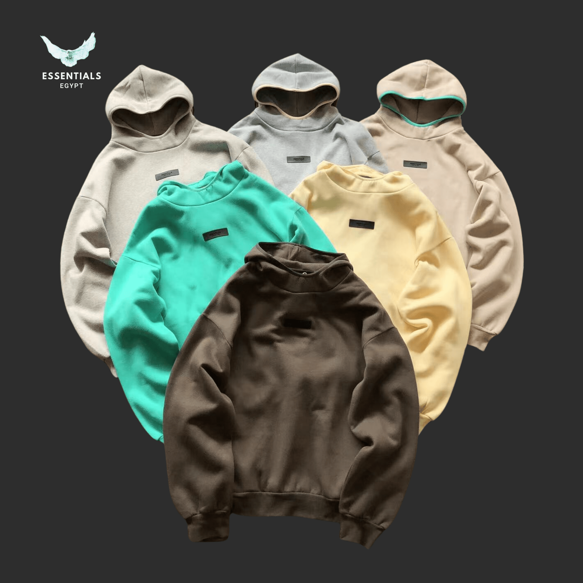 Essentials Hoodie – Multi Color Arc Logo - ESSENTIALS EGYPT