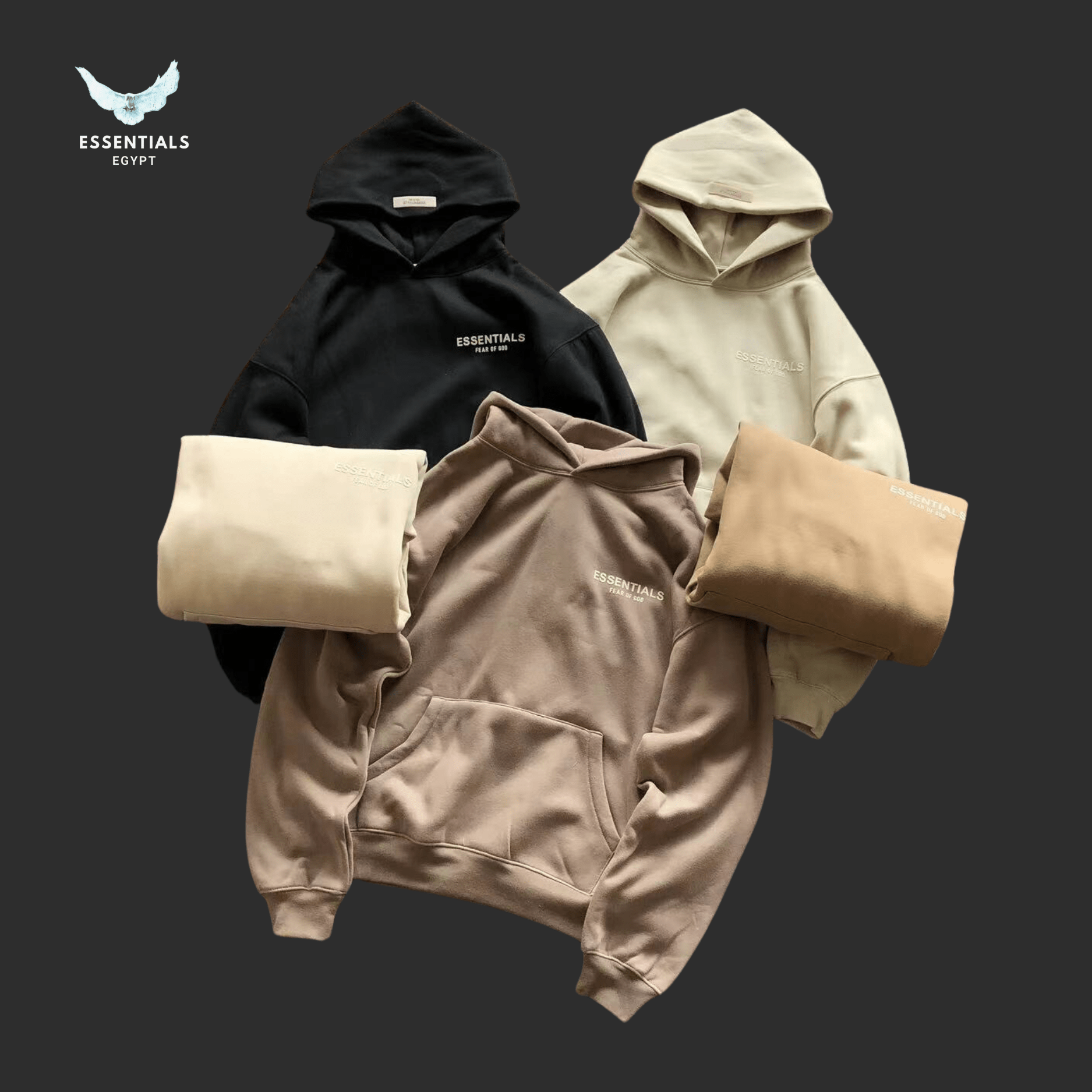 Essentials Hoodie – Soft Logo Colors - ESSENTIALS EGYPT
