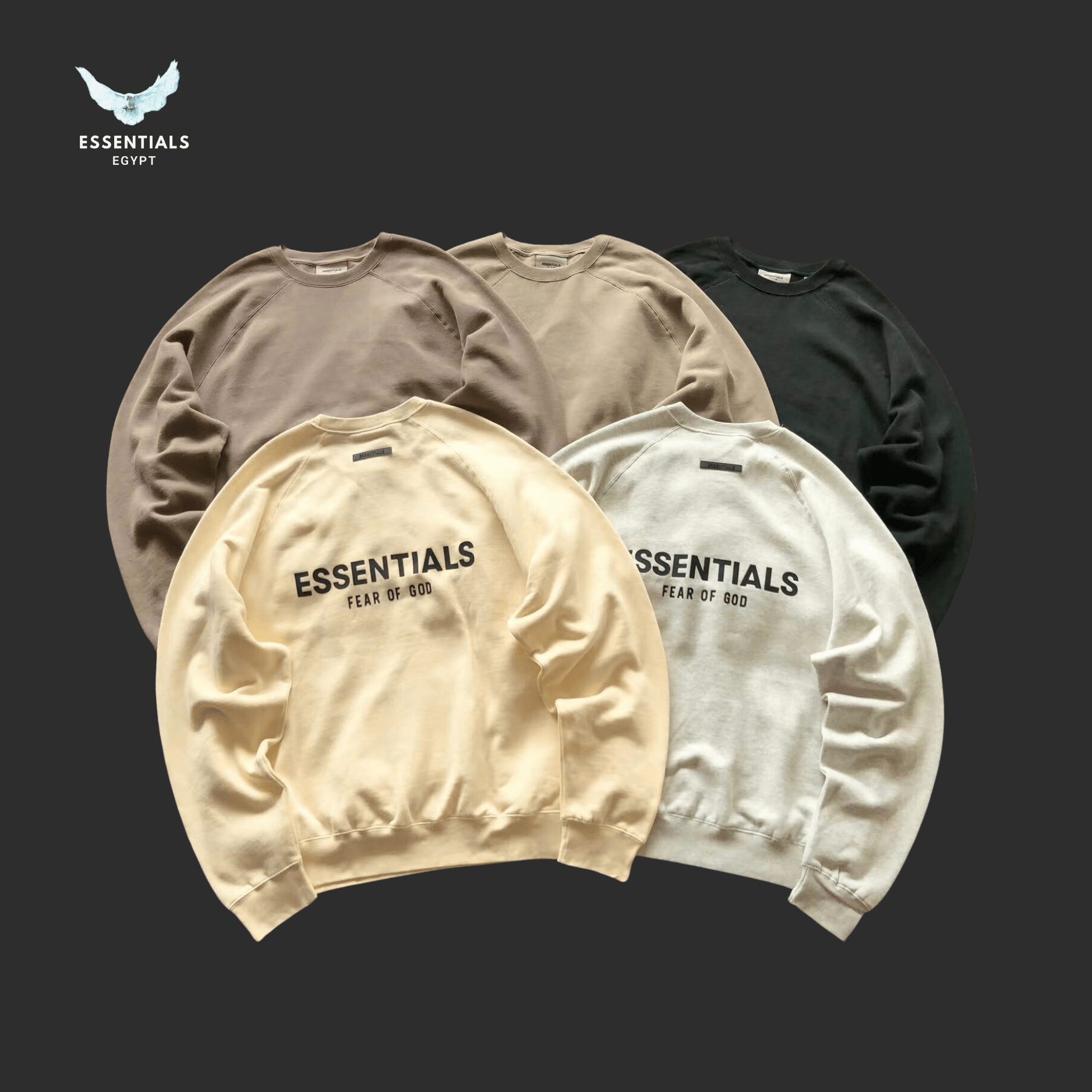 Essentials Sweater – Classic Logo Crew - ESSENTIALS EGYPT