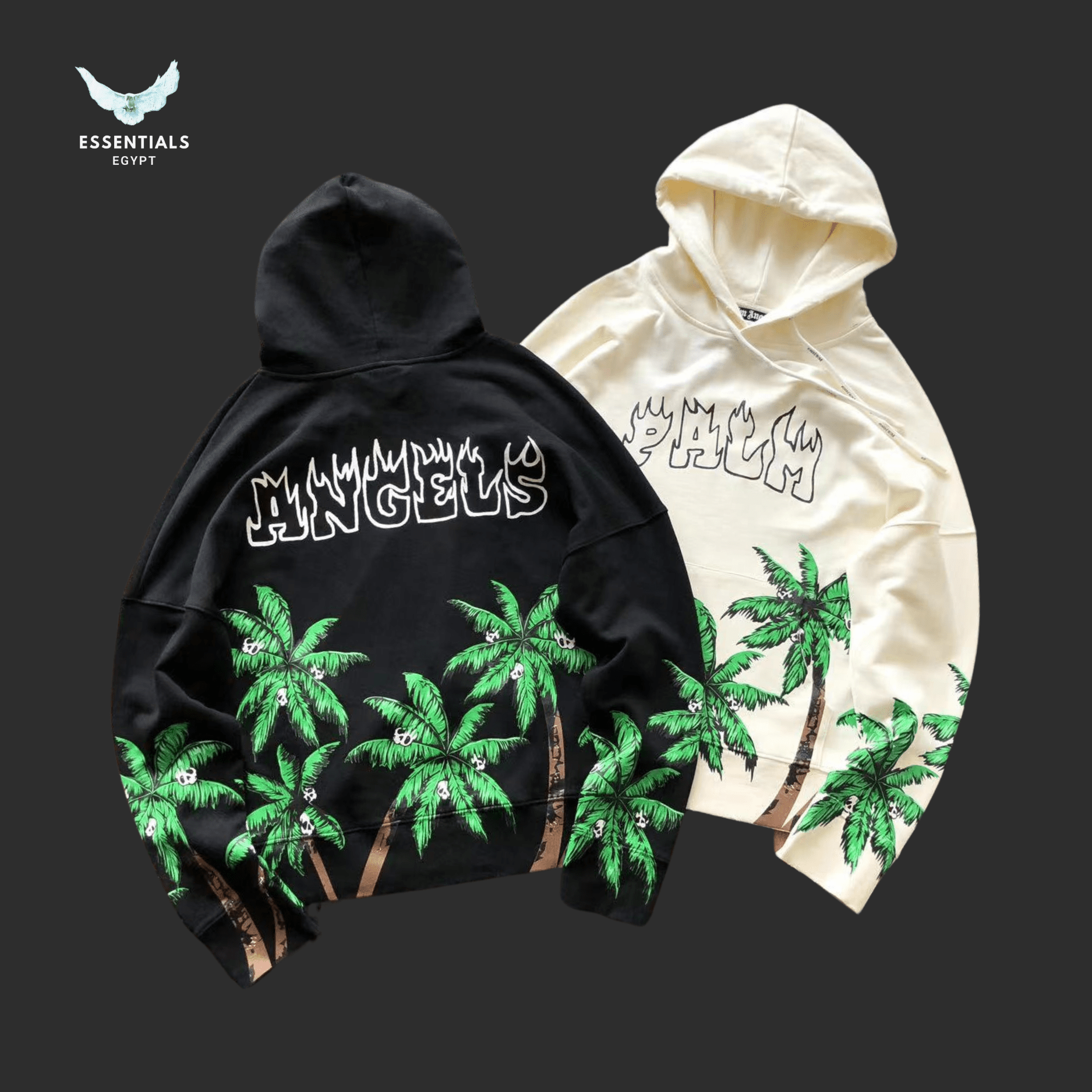 Palm Angels Hoodie – Palm Tree Print - ESSENTIALS EGYPT