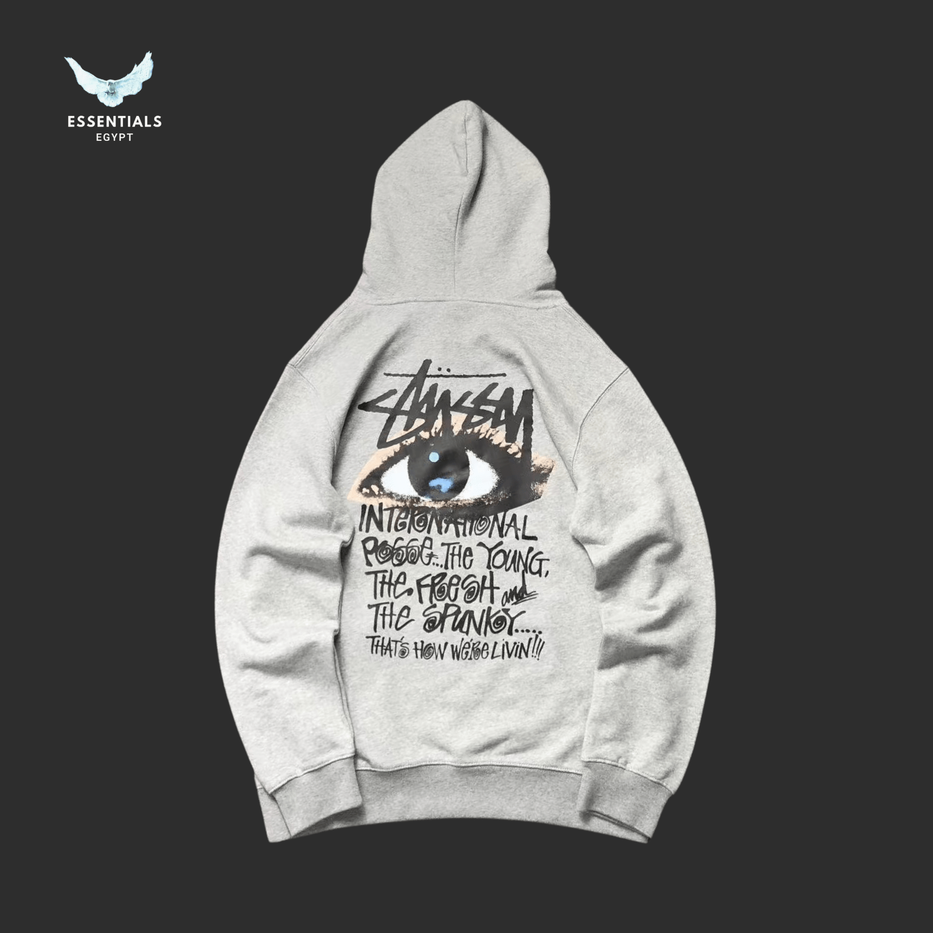 Stussy Hoodie – International Eye Graphic - ESSENTIALS EGYPT