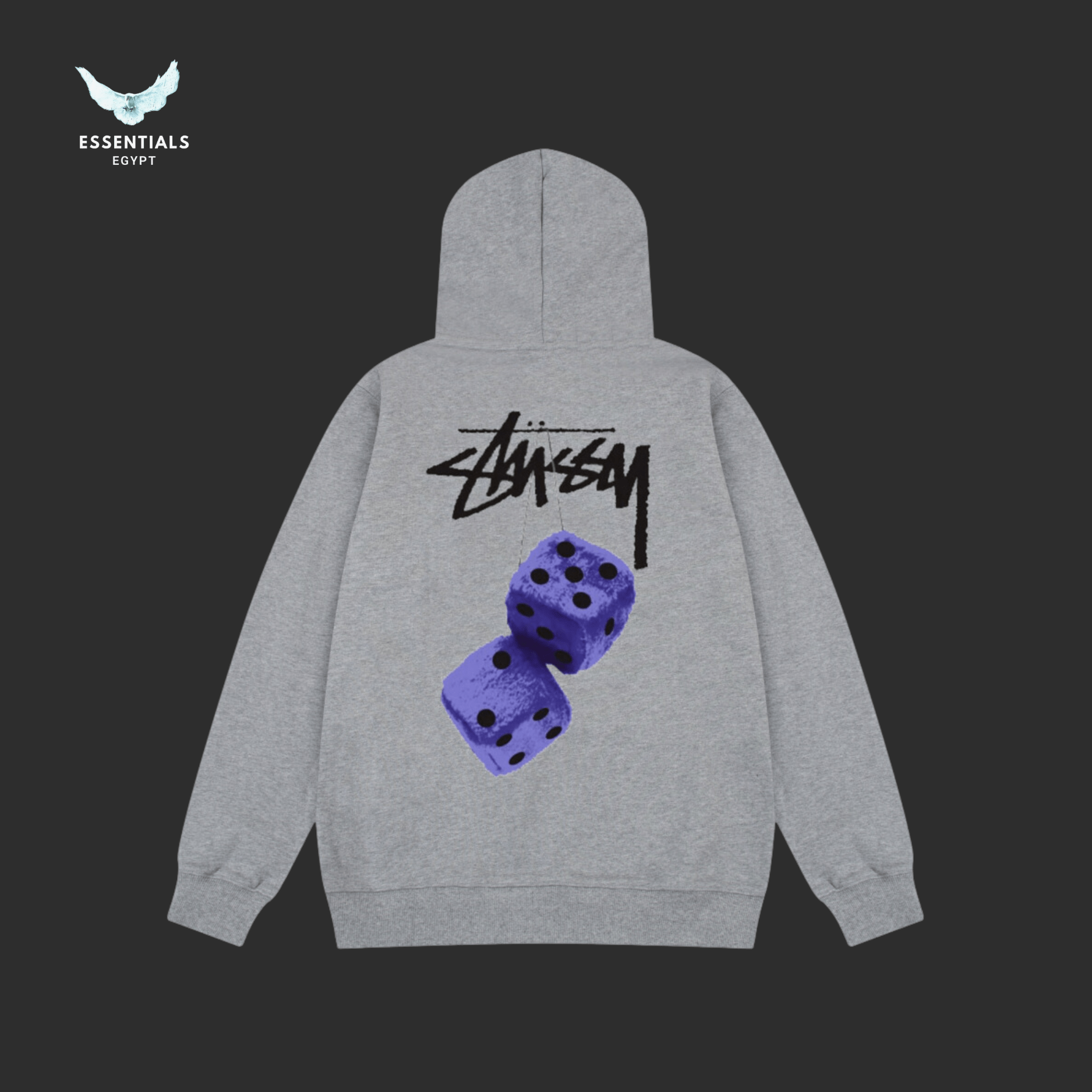 Stussy Hoodie – Dice Graphic Back Print - ESSENTIALS EGYPT