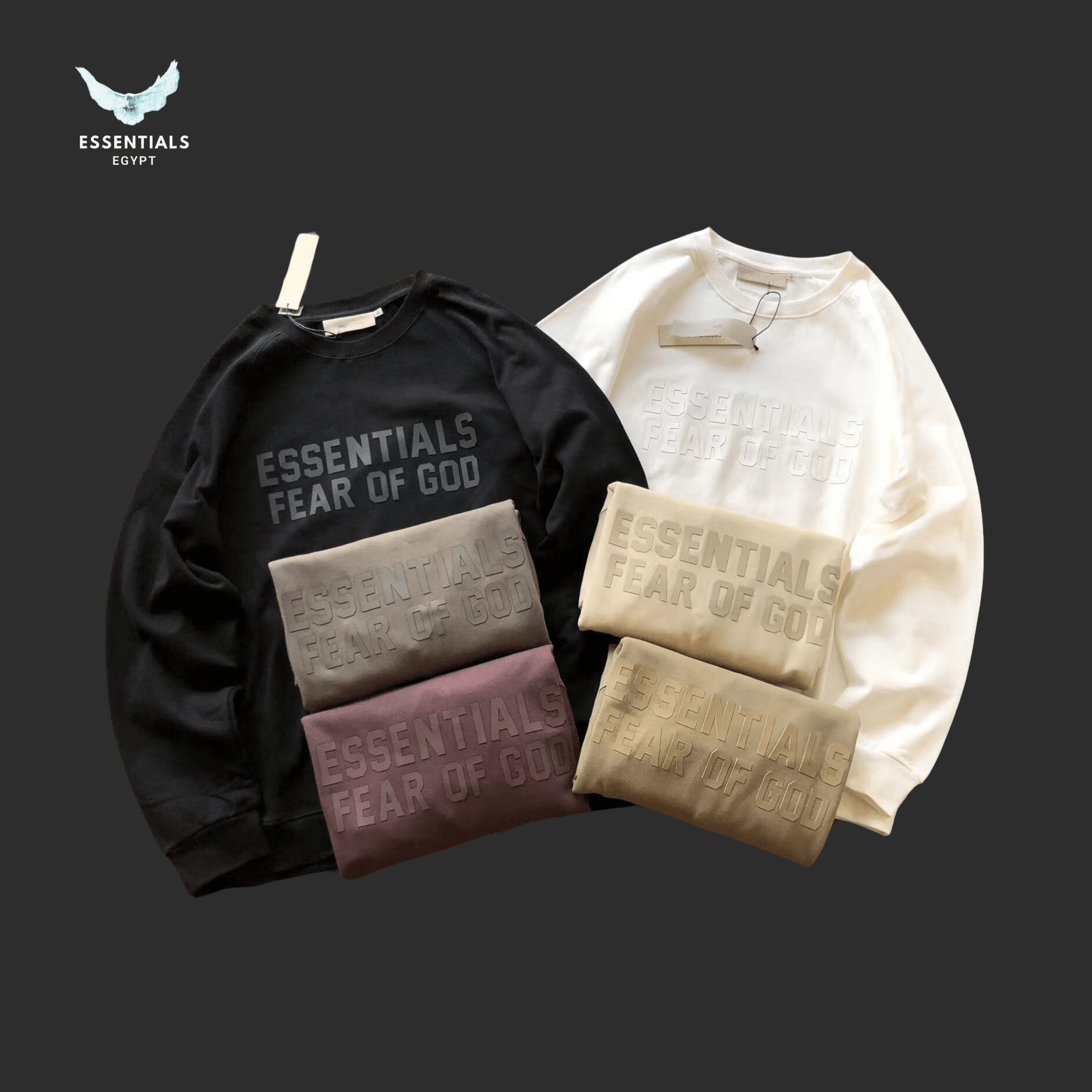 Essentials Fear of God Sweatshirt – Triple Logo Drop - ESSENTIALS EGYPT