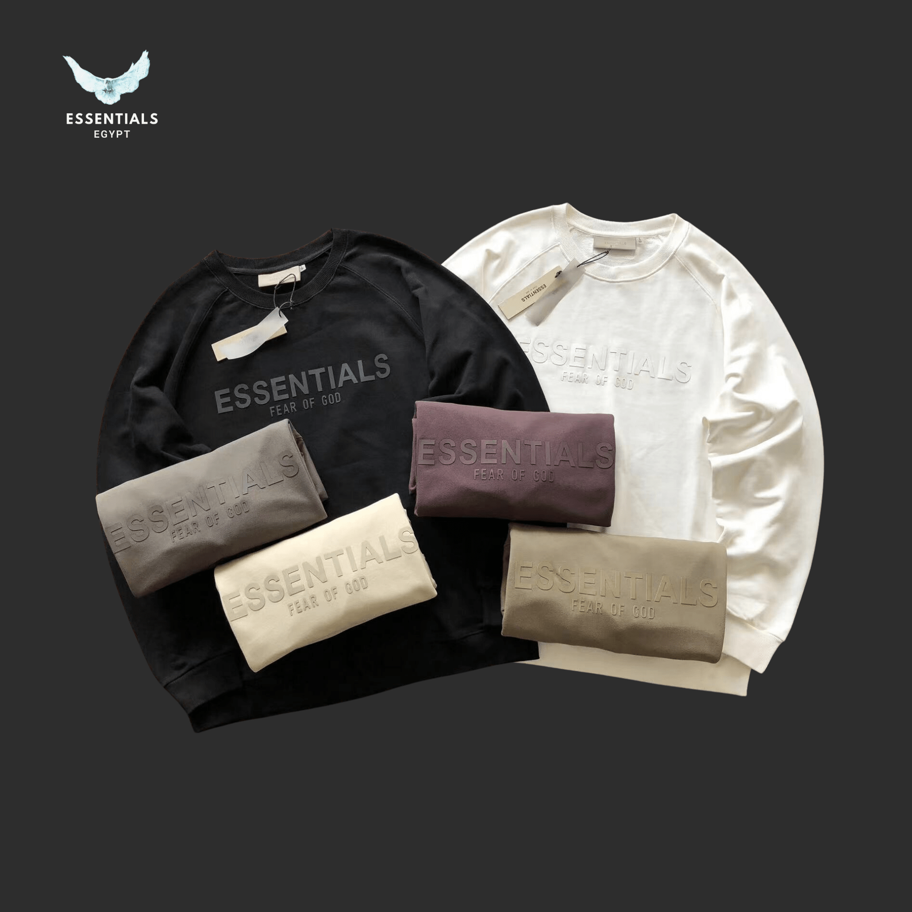 Fear of God Essentials Sweater – Logo Front Drop - ESSENTIALS EGYPT