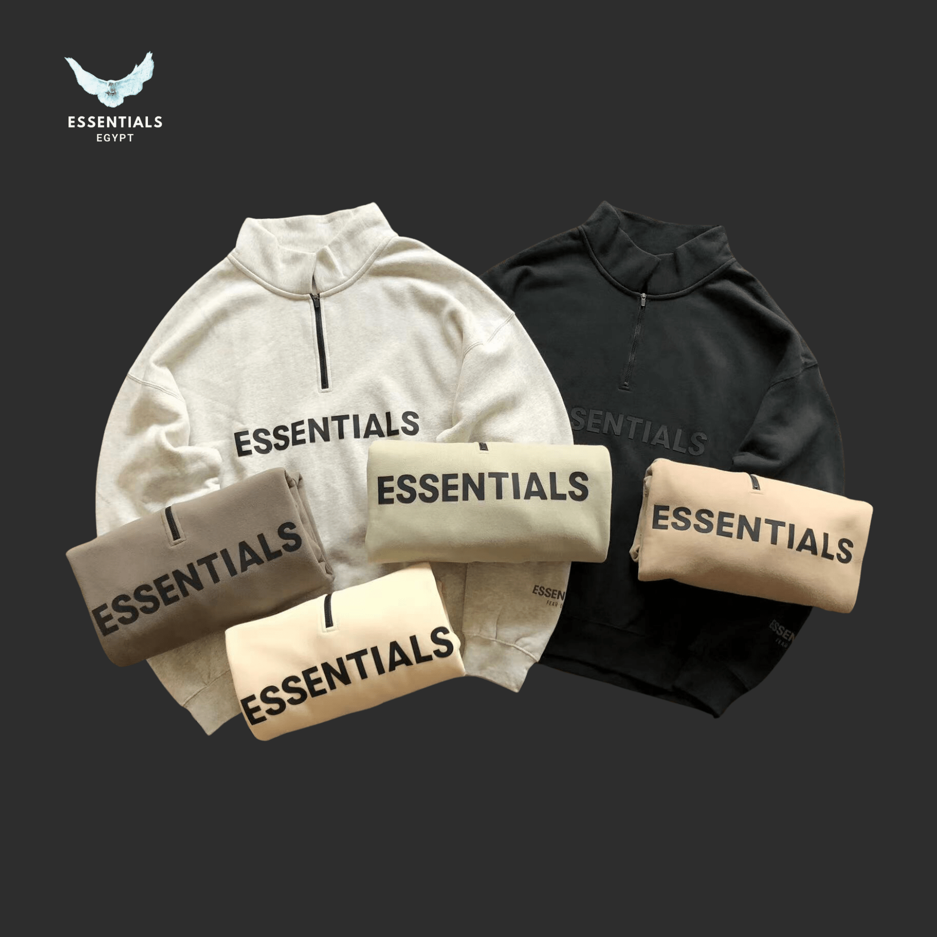 Essentials Hoodie – Stacked Logo Edition - ESSENTIALS EGYPT