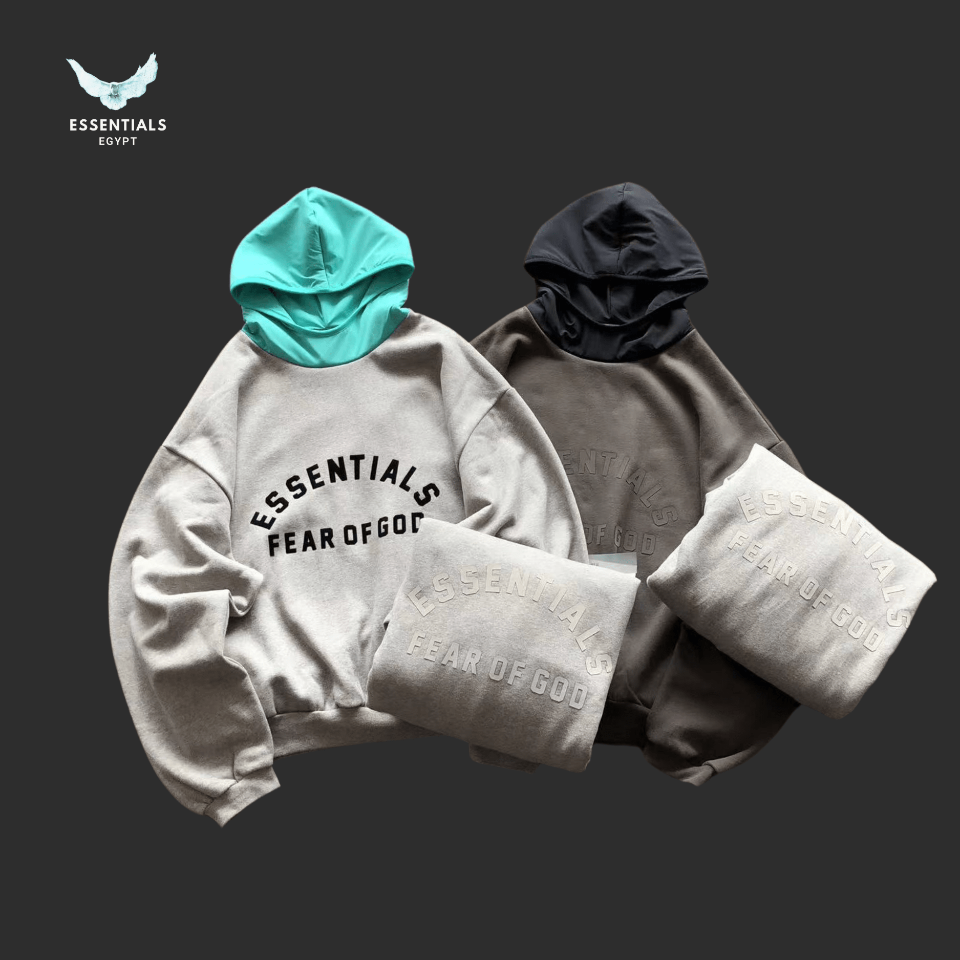 Essentials Hoodie – Teal Accent Pack - ESSENTIALS EGYPT