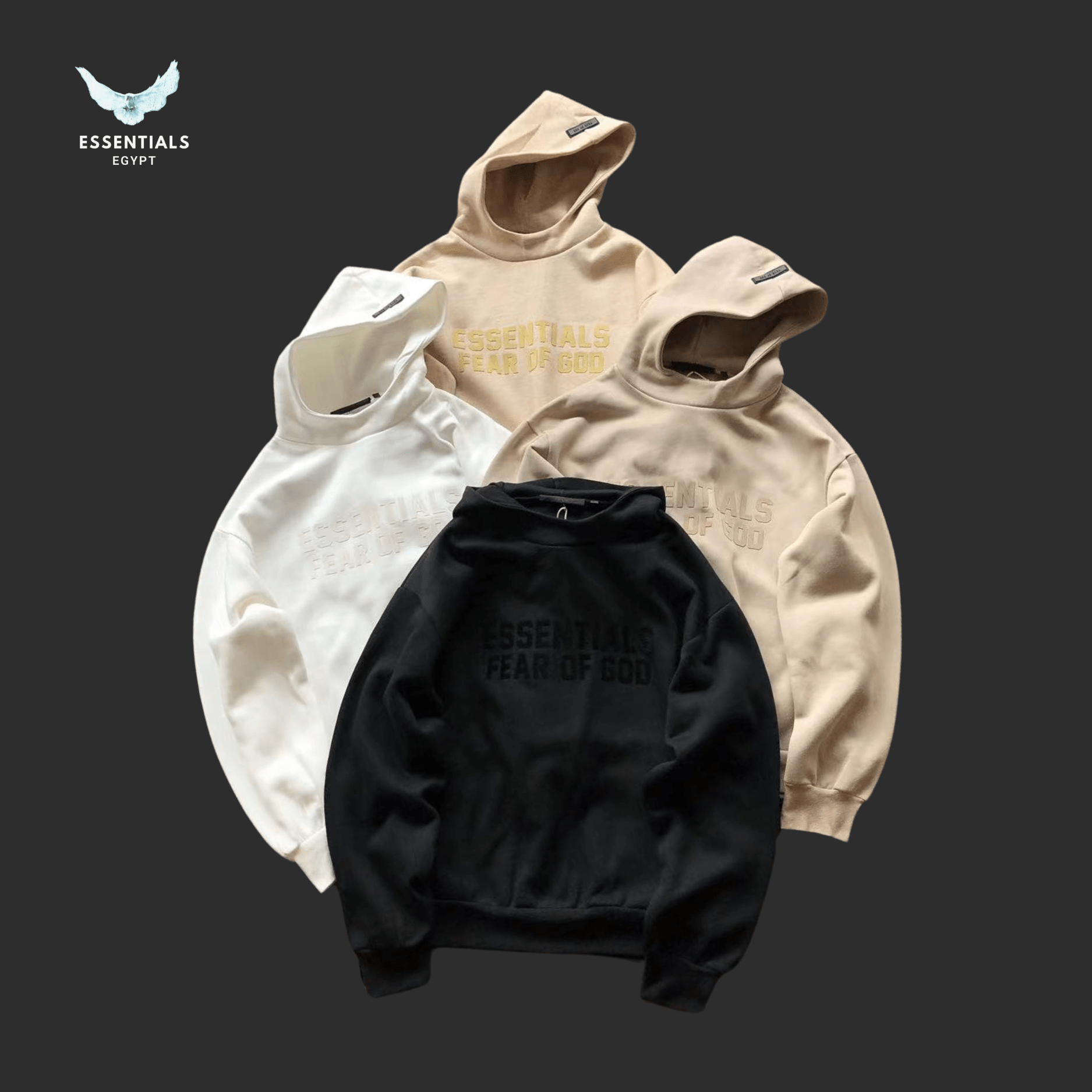 Essentials Hoodie – Earth Tone Drop - ESSENTIALS EGYPT