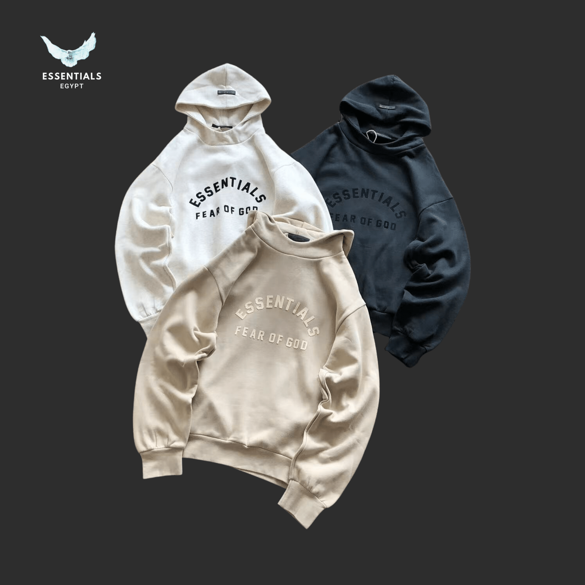 Essentials Hoodie – Monochrome City - ESSENTIALS EGYPT