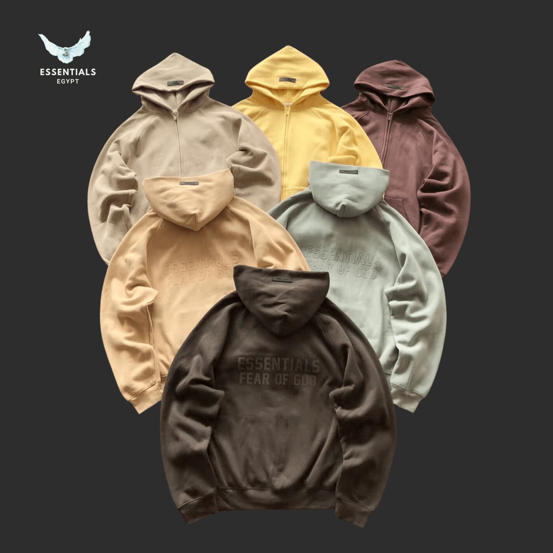 Essentials Hoodie – Earth Tones Mix - ESSENTIALS EGYPT