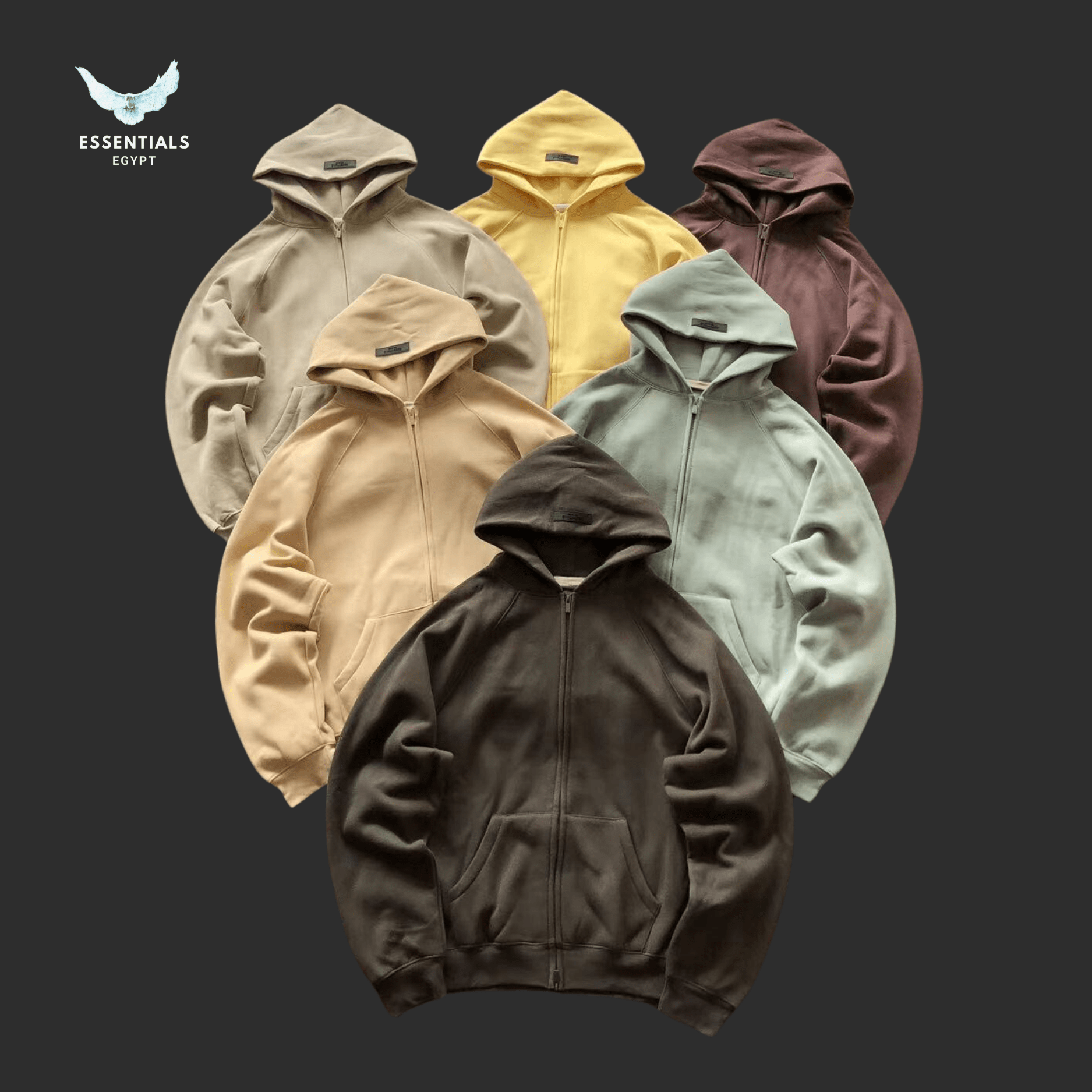 Essentials Hoodie – Earth Tones Mix - ESSENTIALS EGYPT