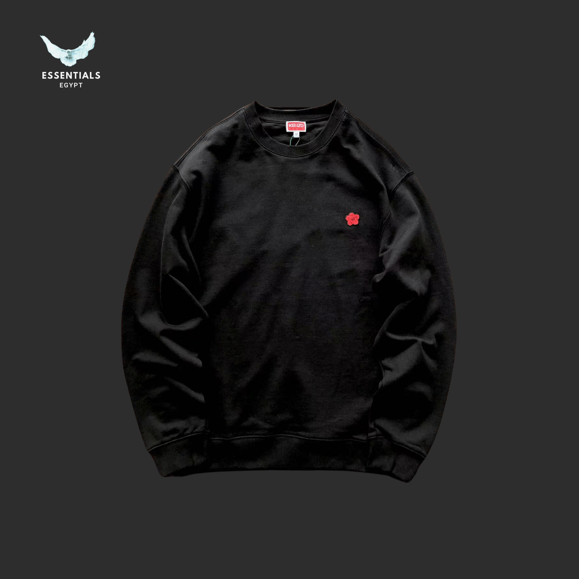 Kenzo Sweater – Mini Red Logo Embroidery - ESSENTIALS EGYPT