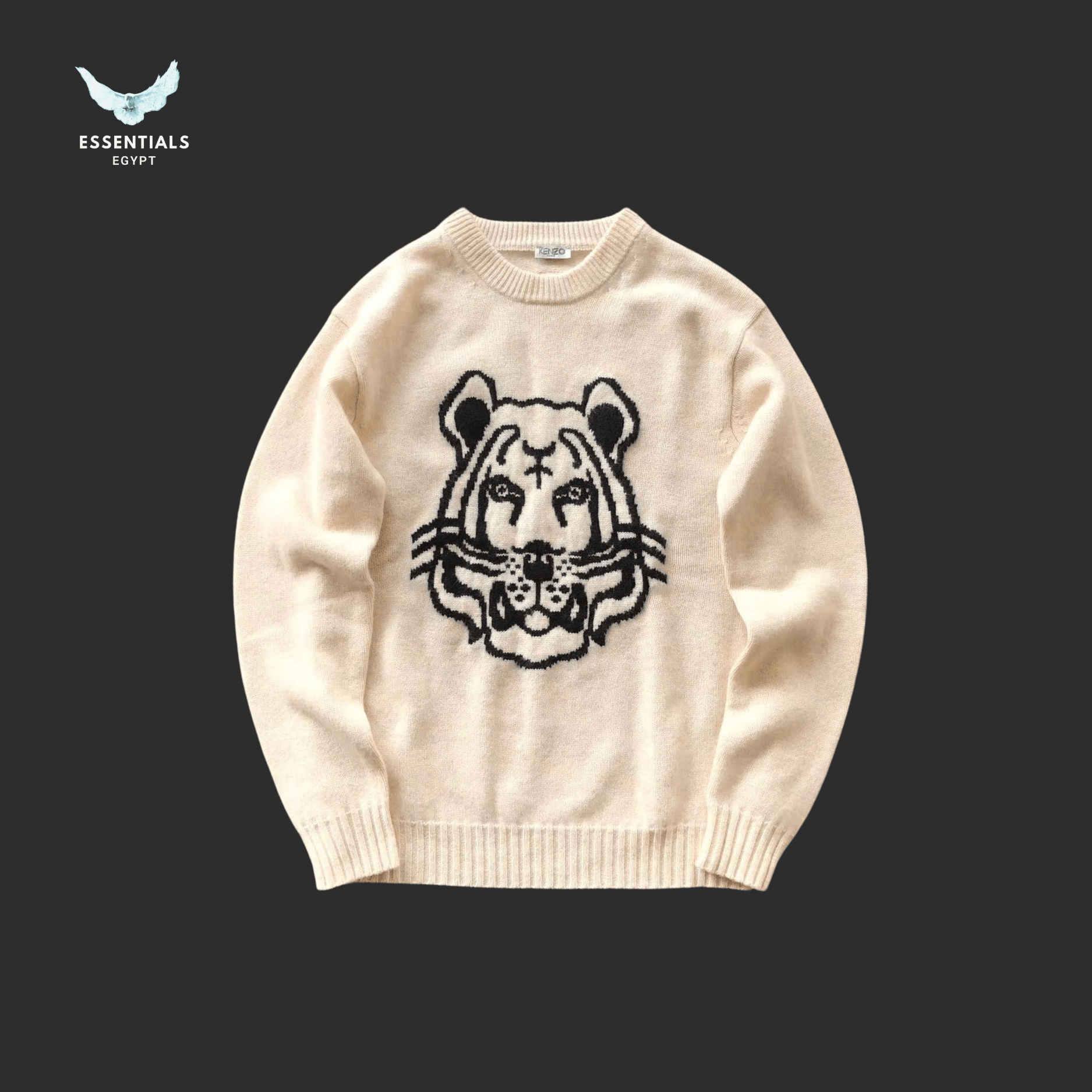 Kenzo Sweater – Contrast Tiger Embroidery - ESSENTIALS EGYPT