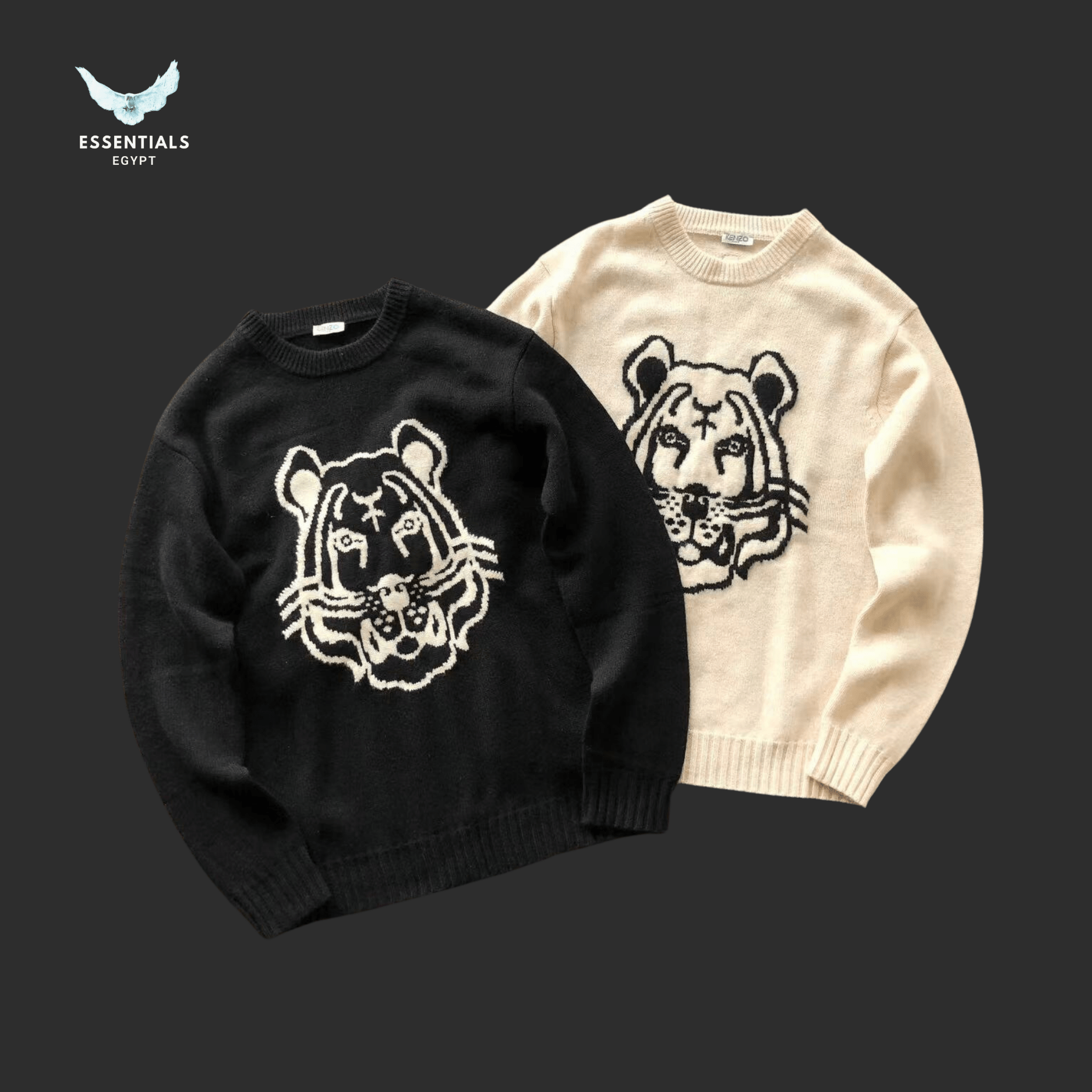 Kenzo Sweater – Contrast Tiger Embroidery - ESSENTIALS EGYPT